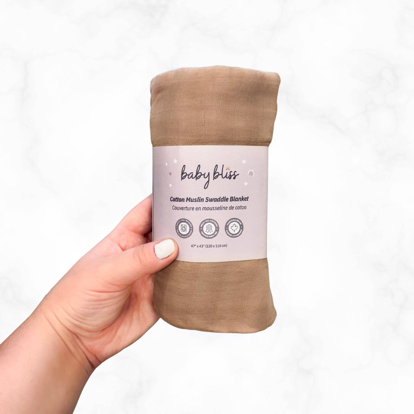 BABY BLISS Muslin Cotton Swaddle Blanket - Large