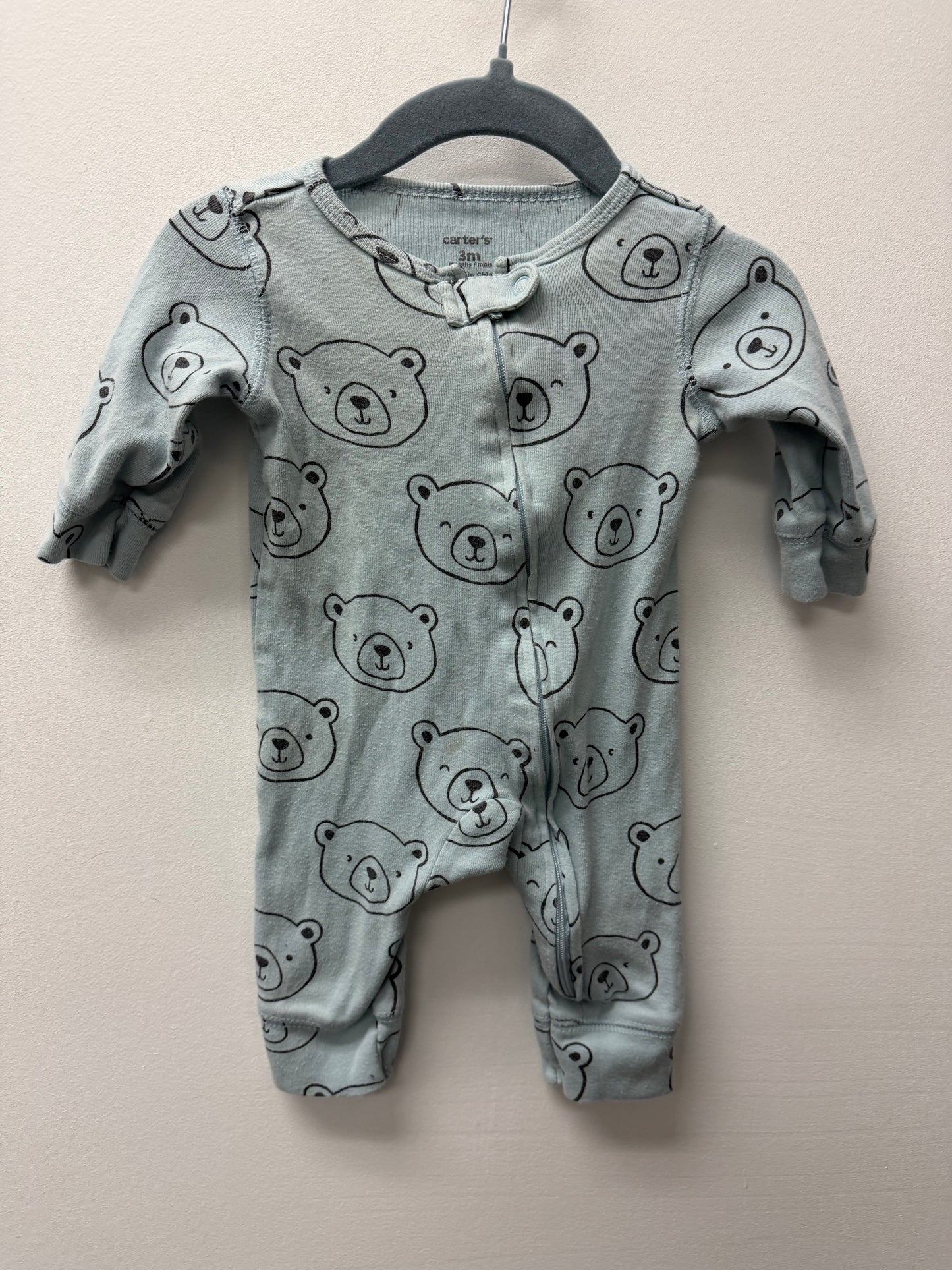 CARTERS FOOTLESS BEAR SLEEPER 3M