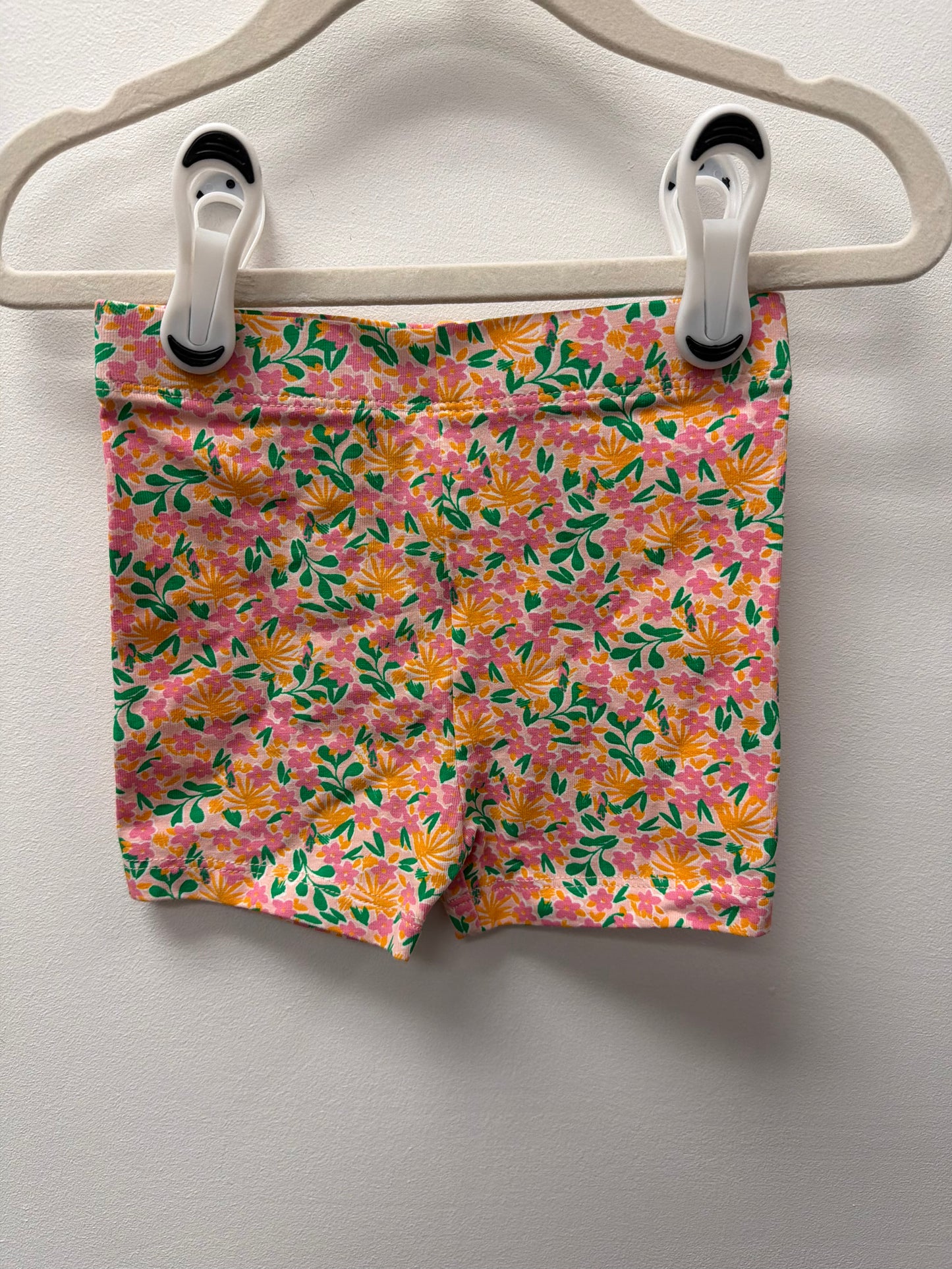 JOE FRESH FLORAL BIKER SHORTS SIZE 6-12M