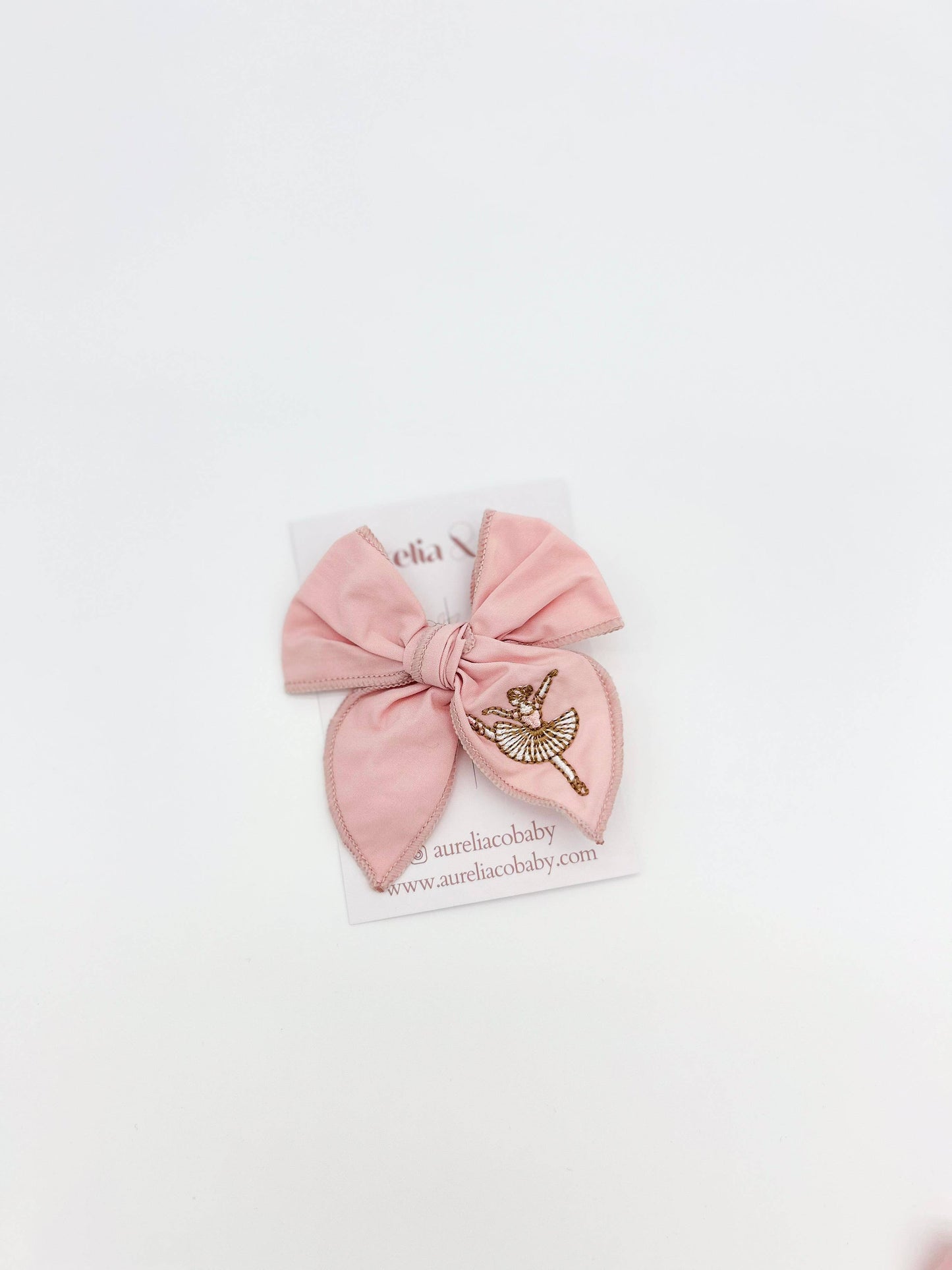 Kids Hair Bow Ballerina Dancer Lined Clip