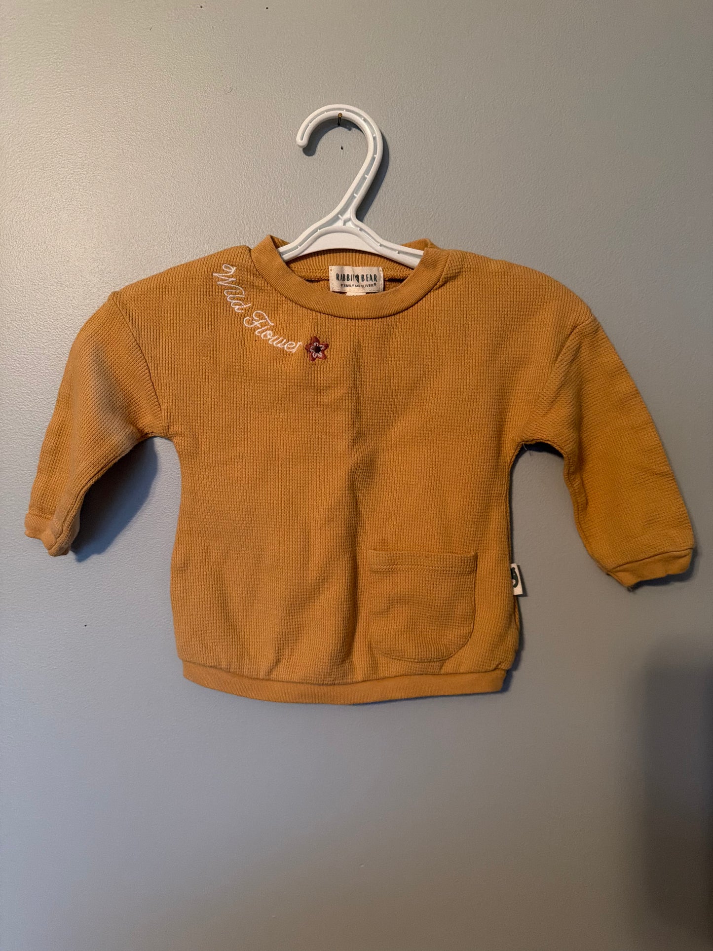 RABBIT + BEAR WILD FLOWER SHIRT SIZE 12M