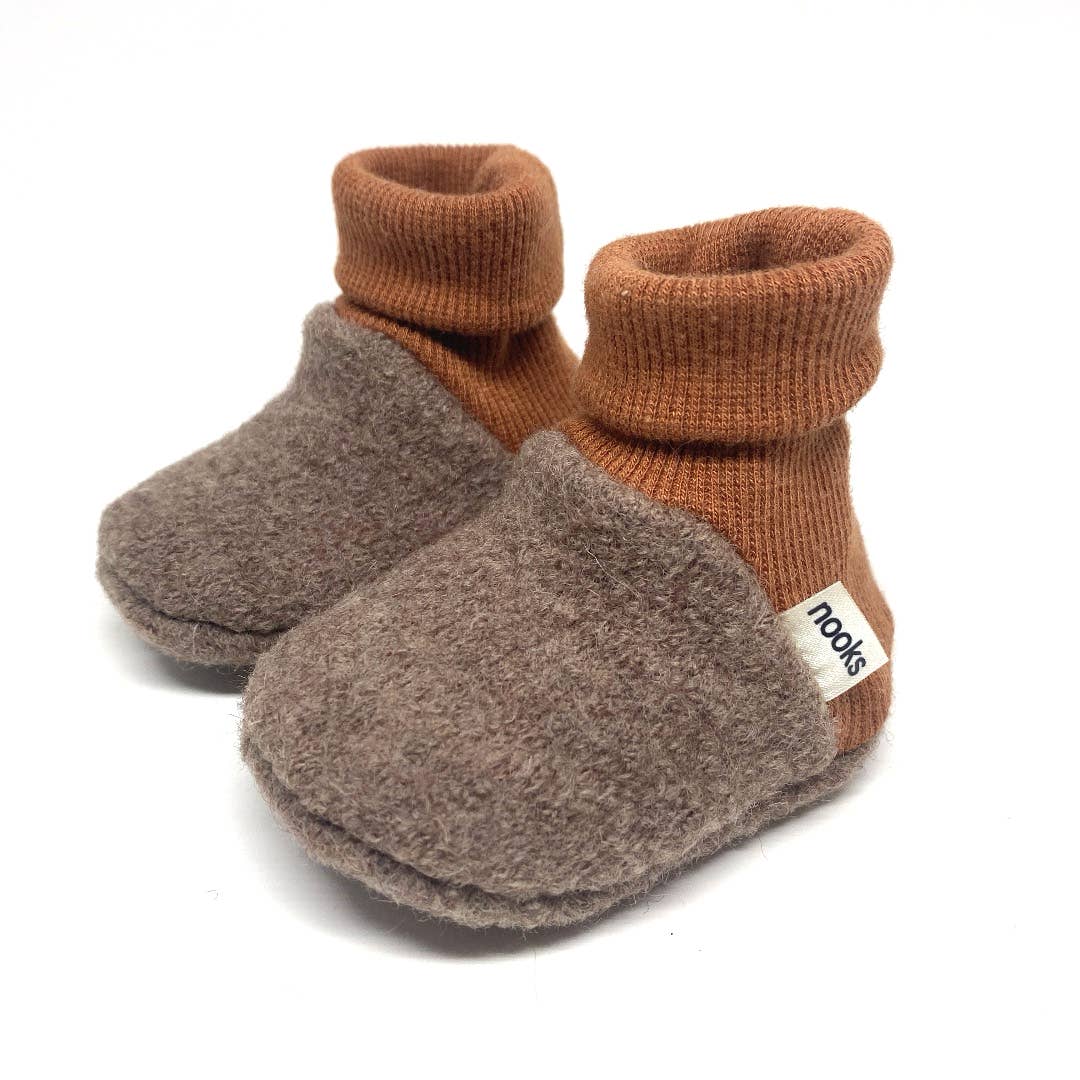 NOOKS Pre-Walking Soft Wool Booties