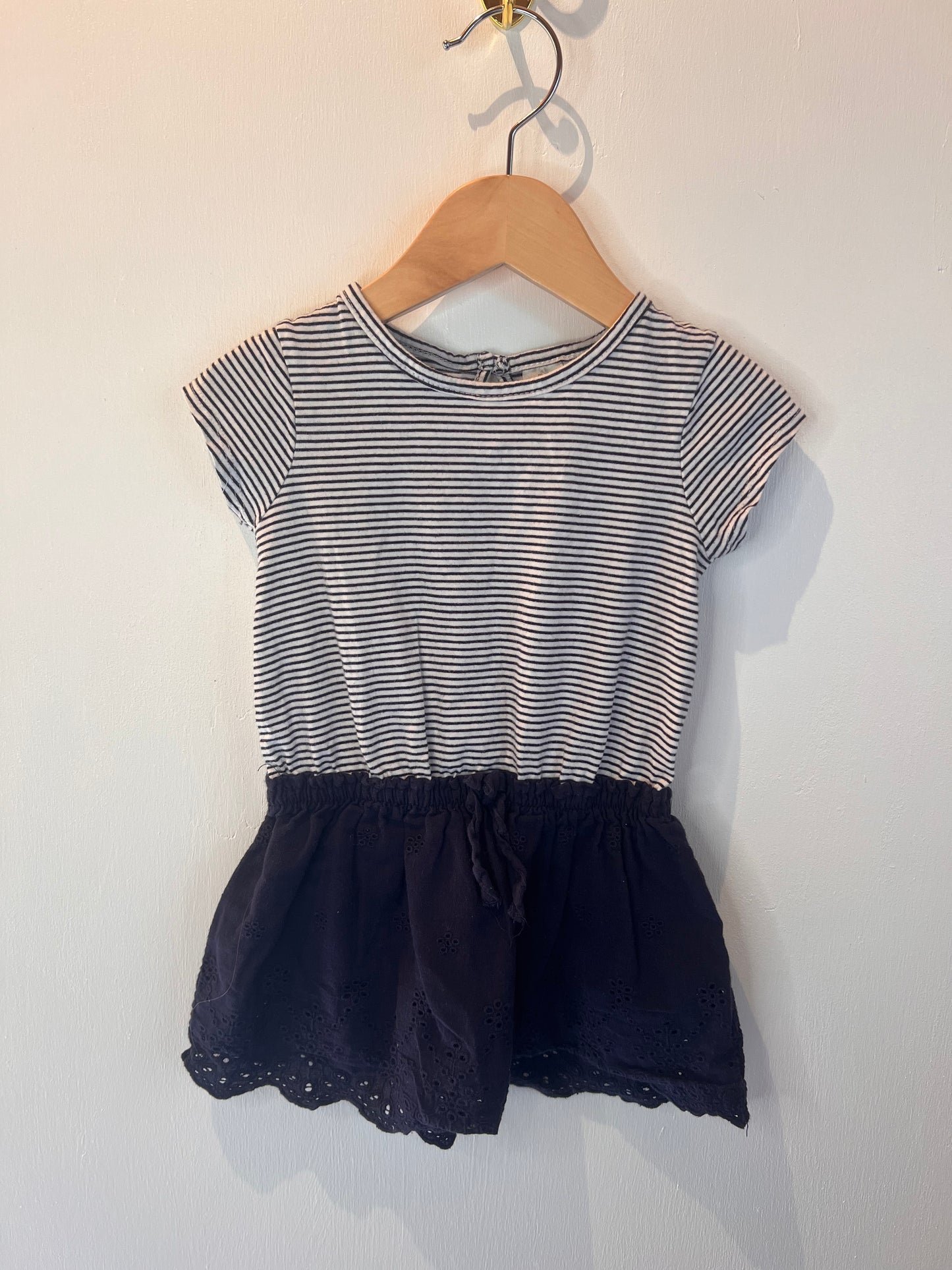OshKosh, Navy Blue and White Dress - Size 2T