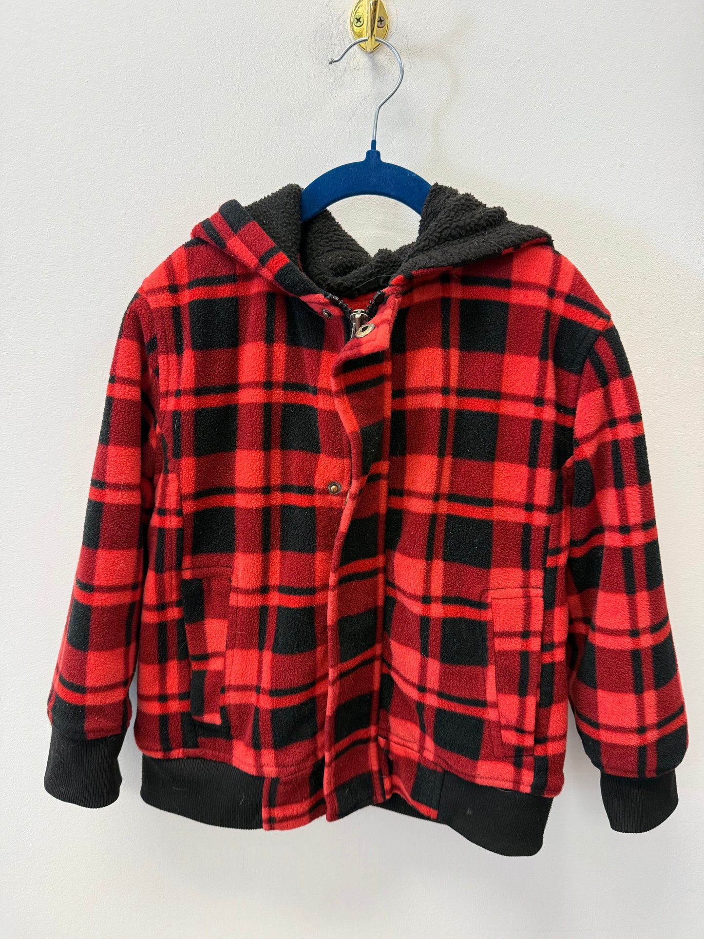 CHEROKEE FLEECE PLAID JACKET SIZE 5