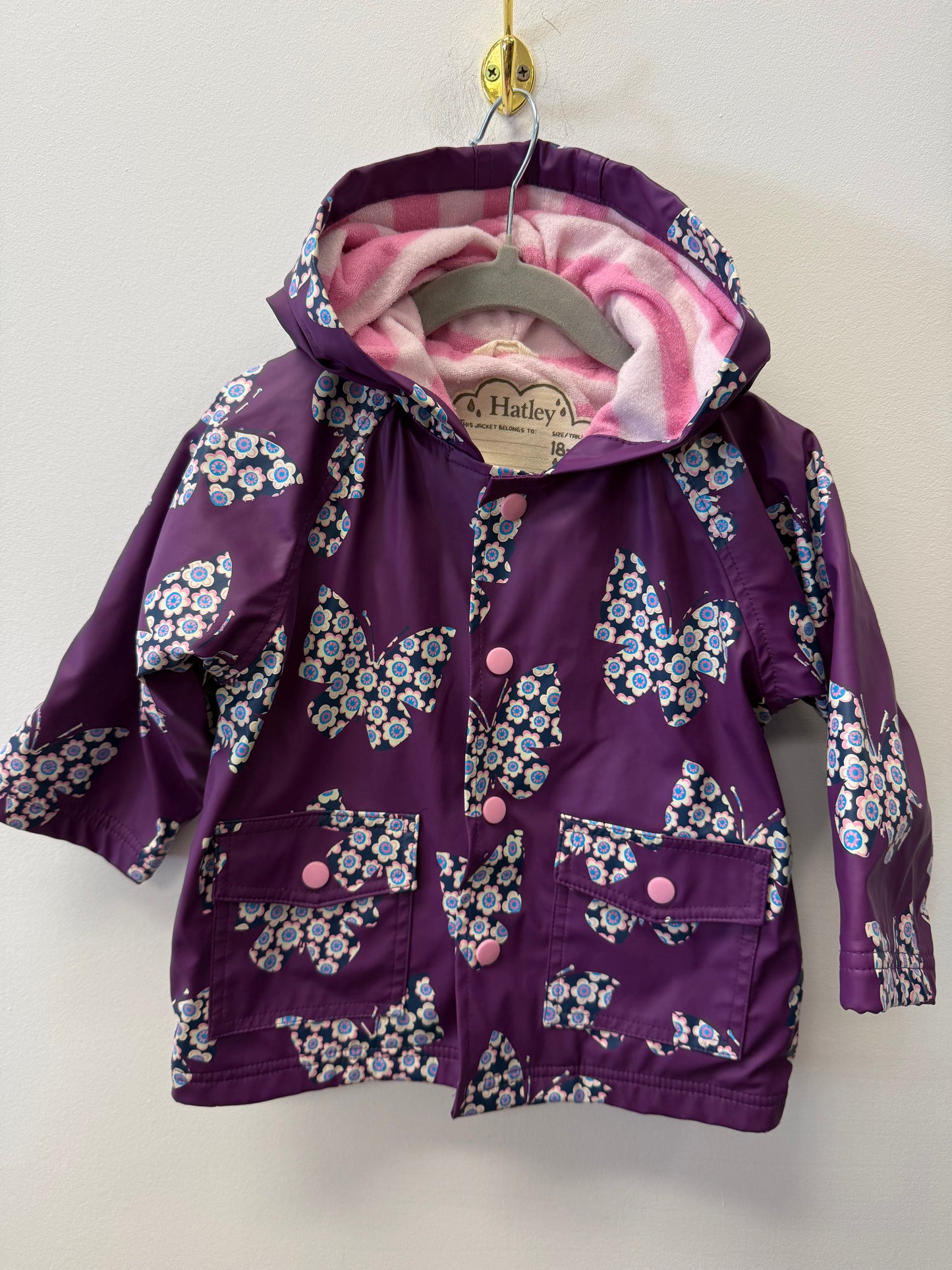 HATLEY LINED BUTTERFLY RAIN COAT SIZE 18-24M