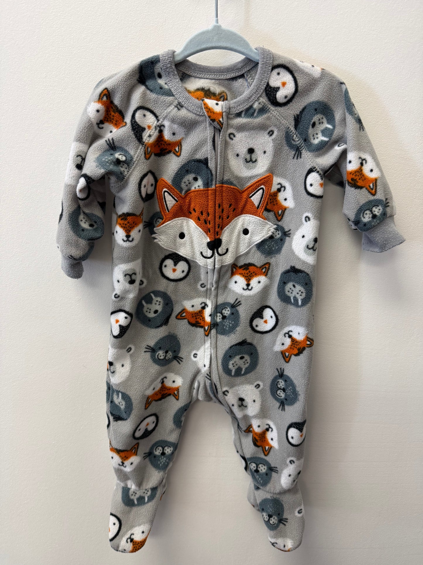 PJ PLACE FLEECE FOX SLEEPER SIZE 3-6M