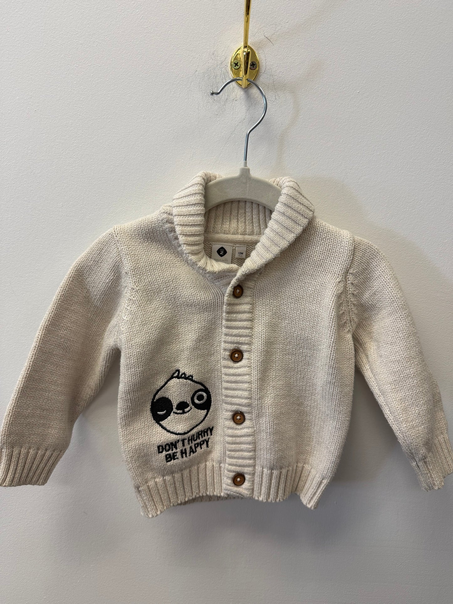 GRAIN DEBELLE KNIT SLOTH SWEATER SIZE 12M