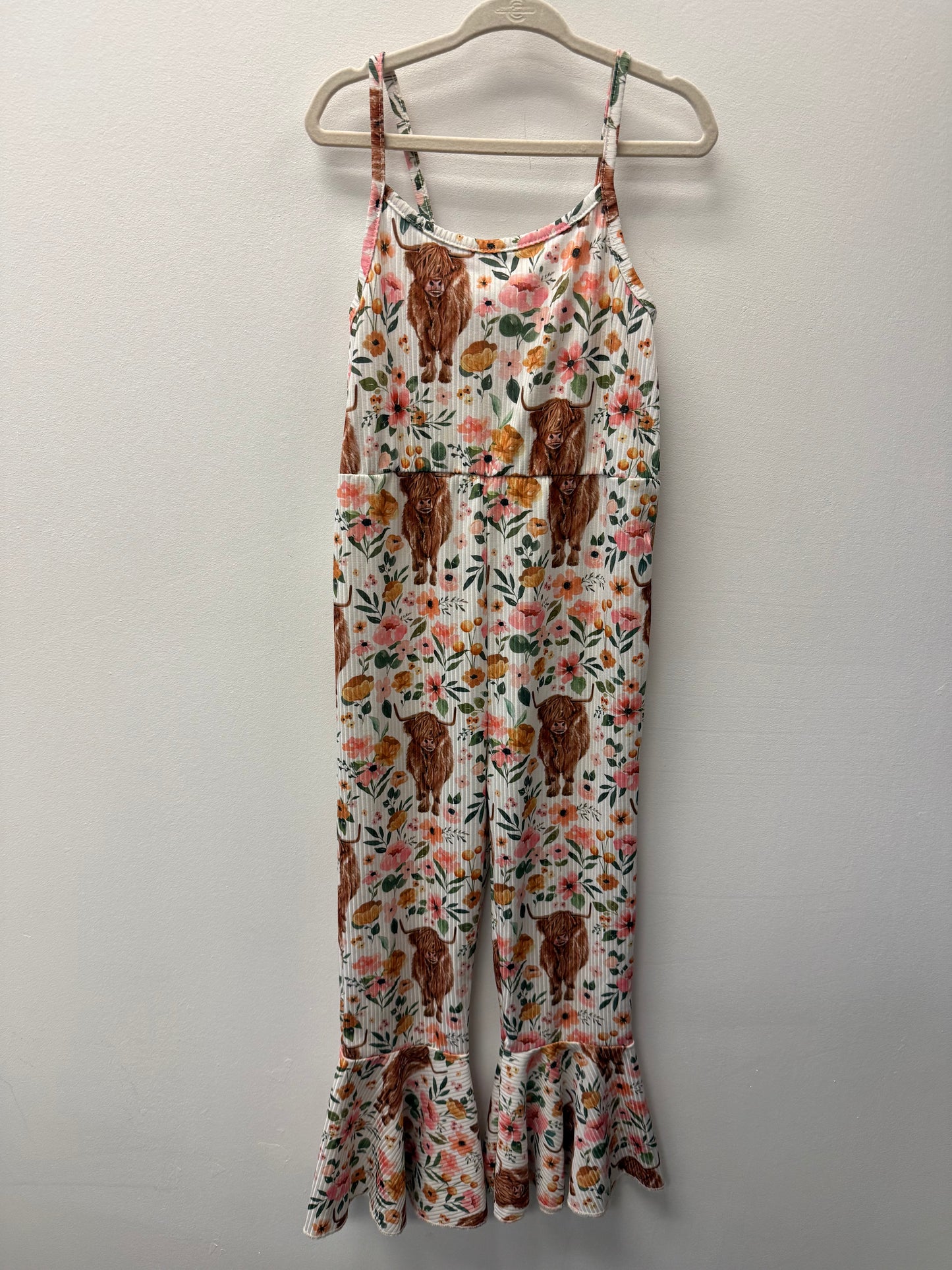 HIGHLAND COW ROMPER SIZE 5-6