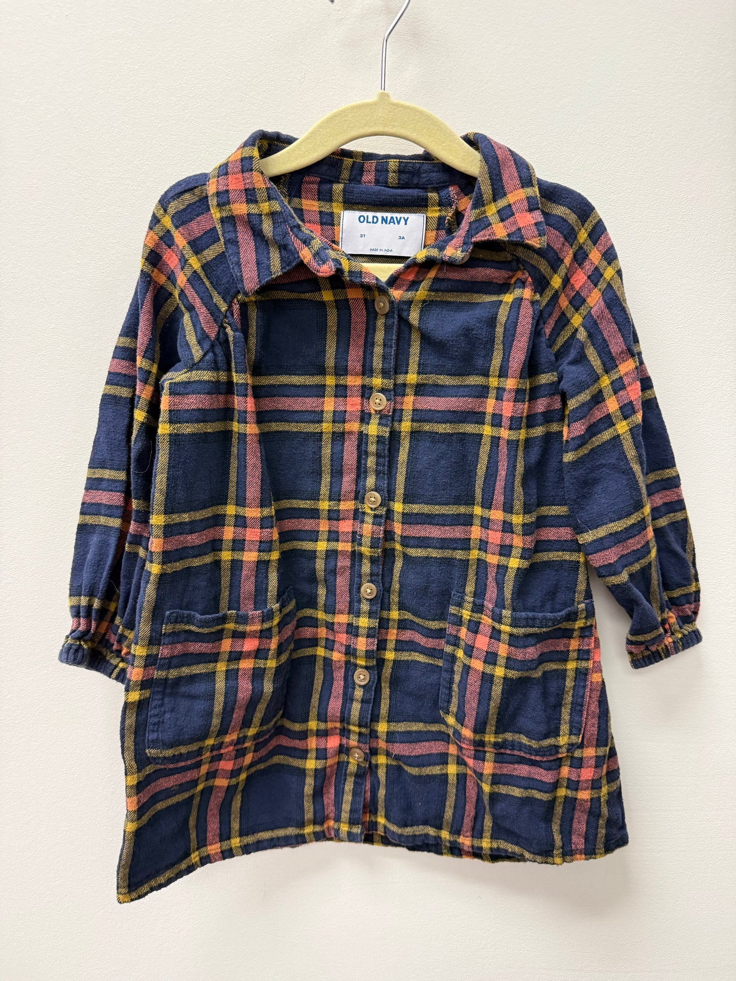 OLD NAVY PLAID DRESS SIZE 3T