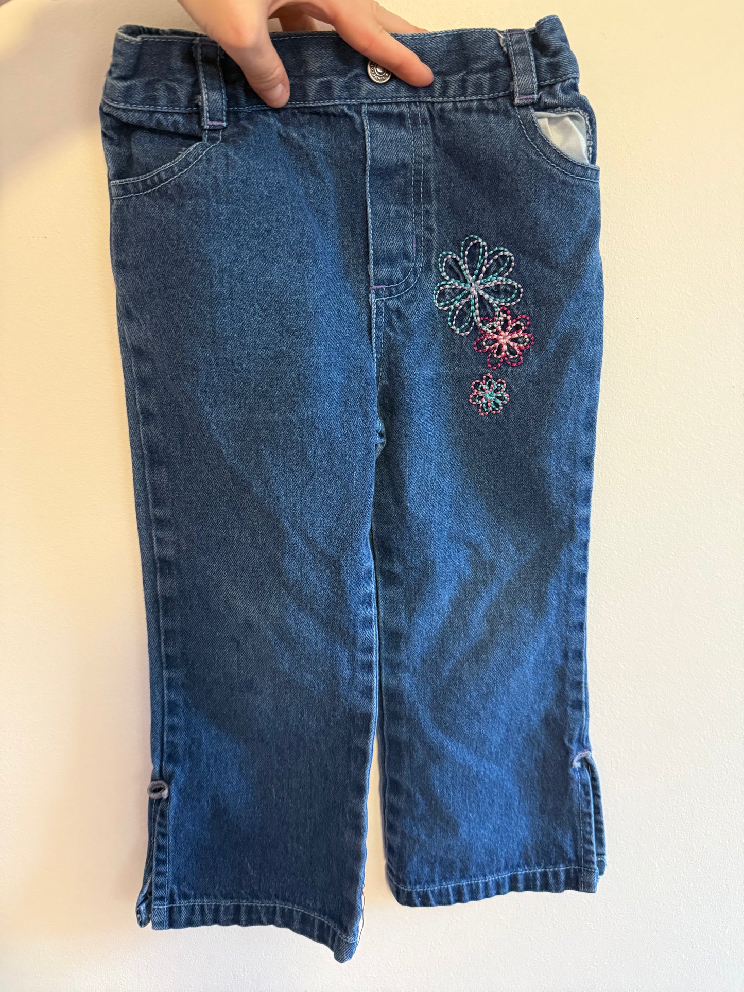 KINDERGEAR FLORAL JEANS SIZE 3T