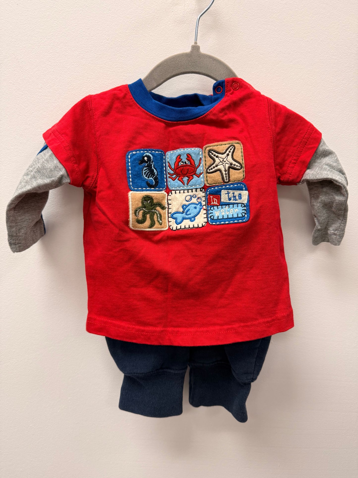 CHEROKEE BABY OCEAN CREATURES OUTFIT SIZE 3-6M