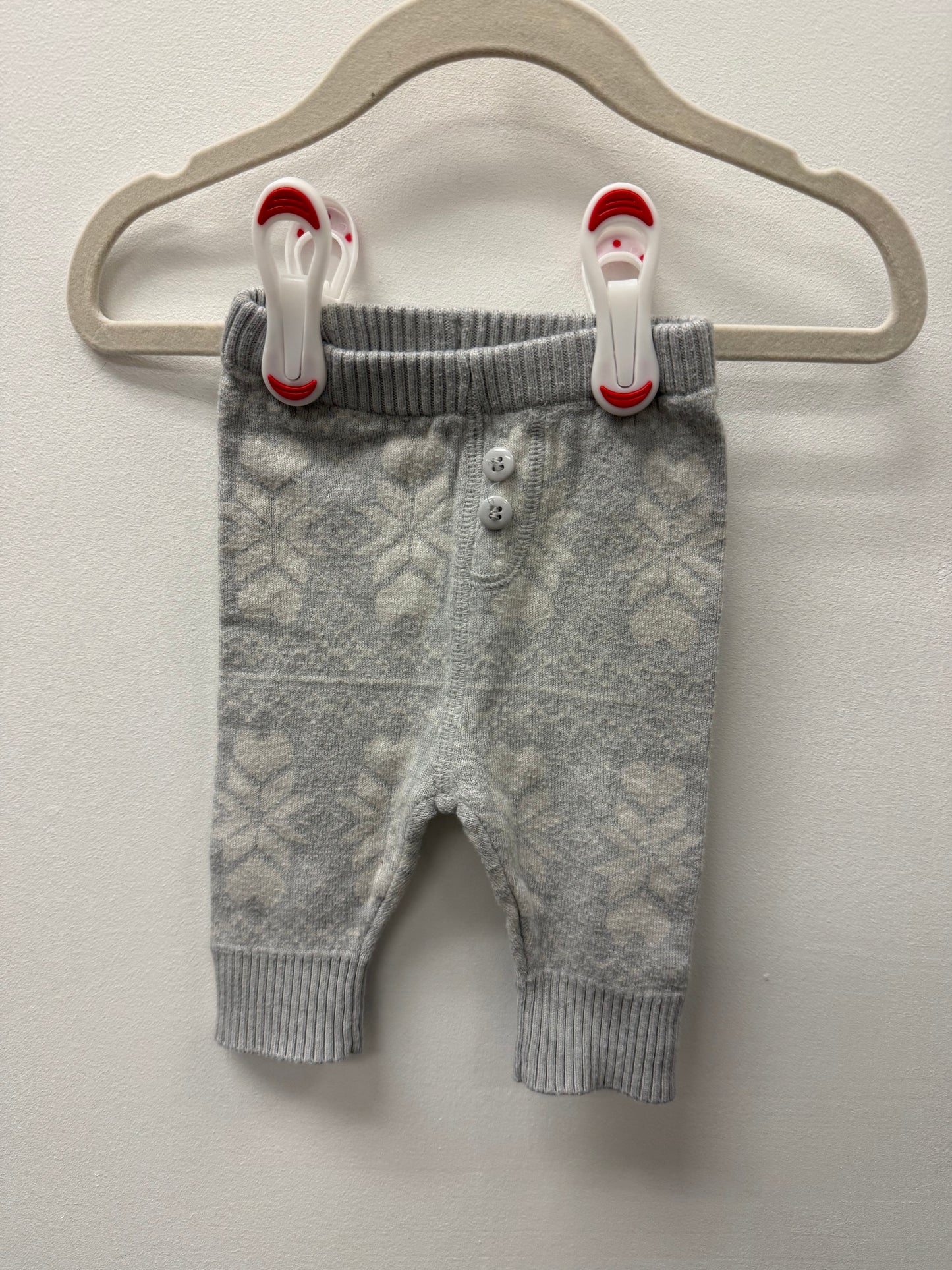 GEORGE GREY KNITTED PANTS SIZE 0-3M