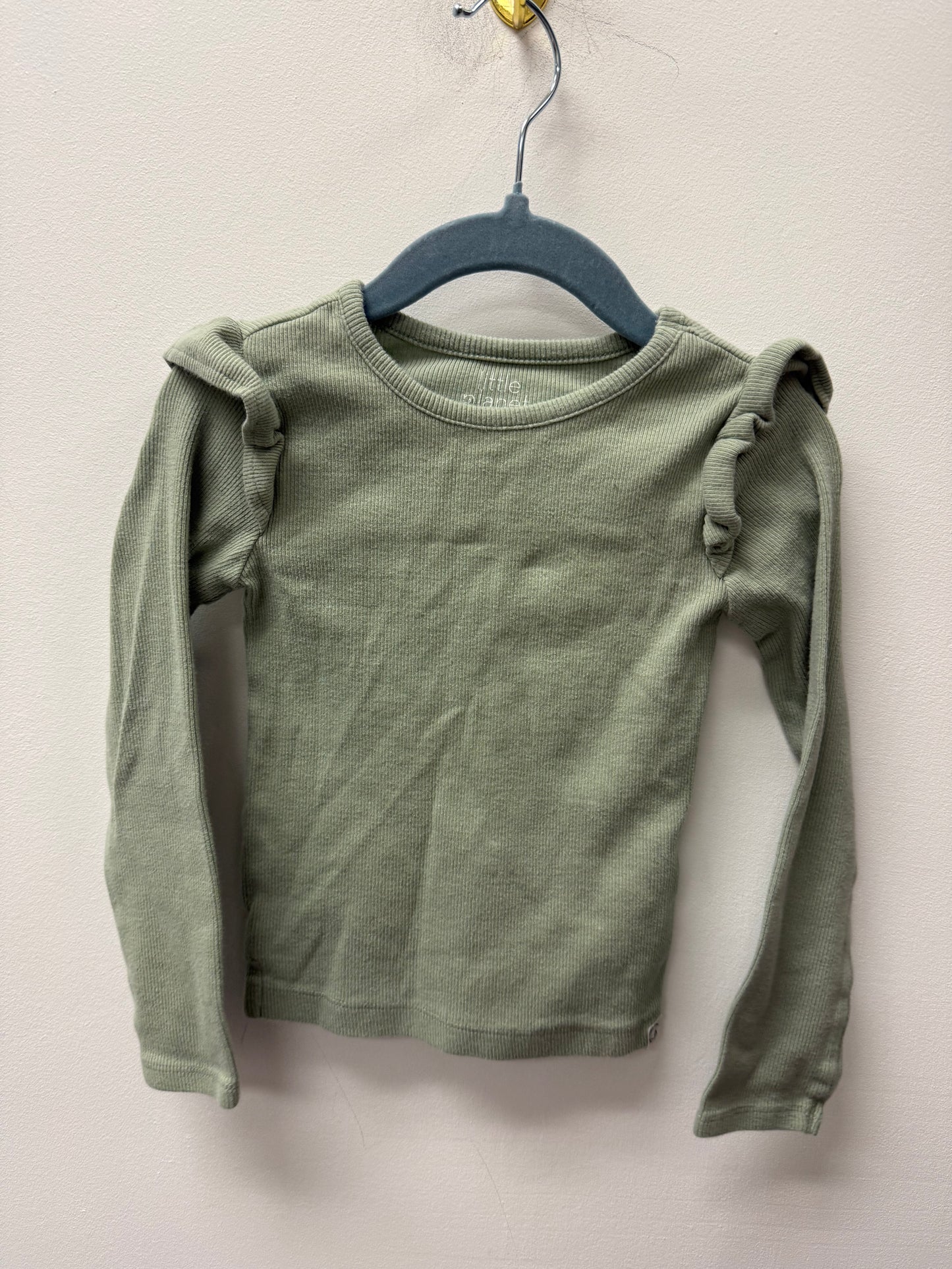 LITTLE PLANET GREEN RIBBED SHIRT SIZE 3T
