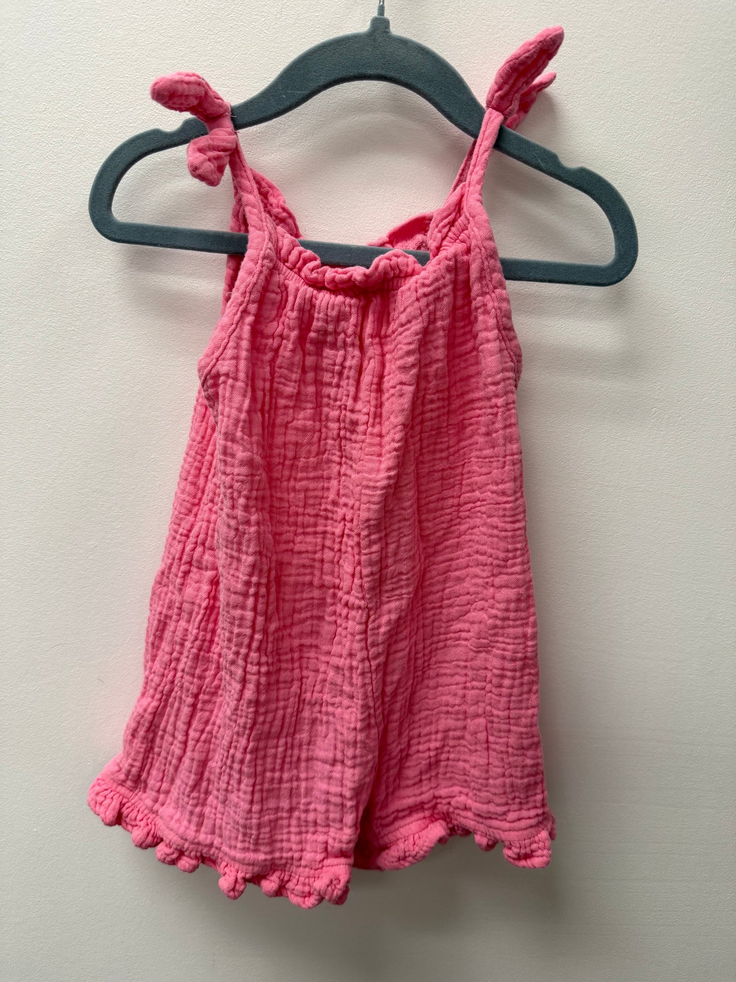 GEORGE PINK LINEN ROMPER SIZE 12-18M