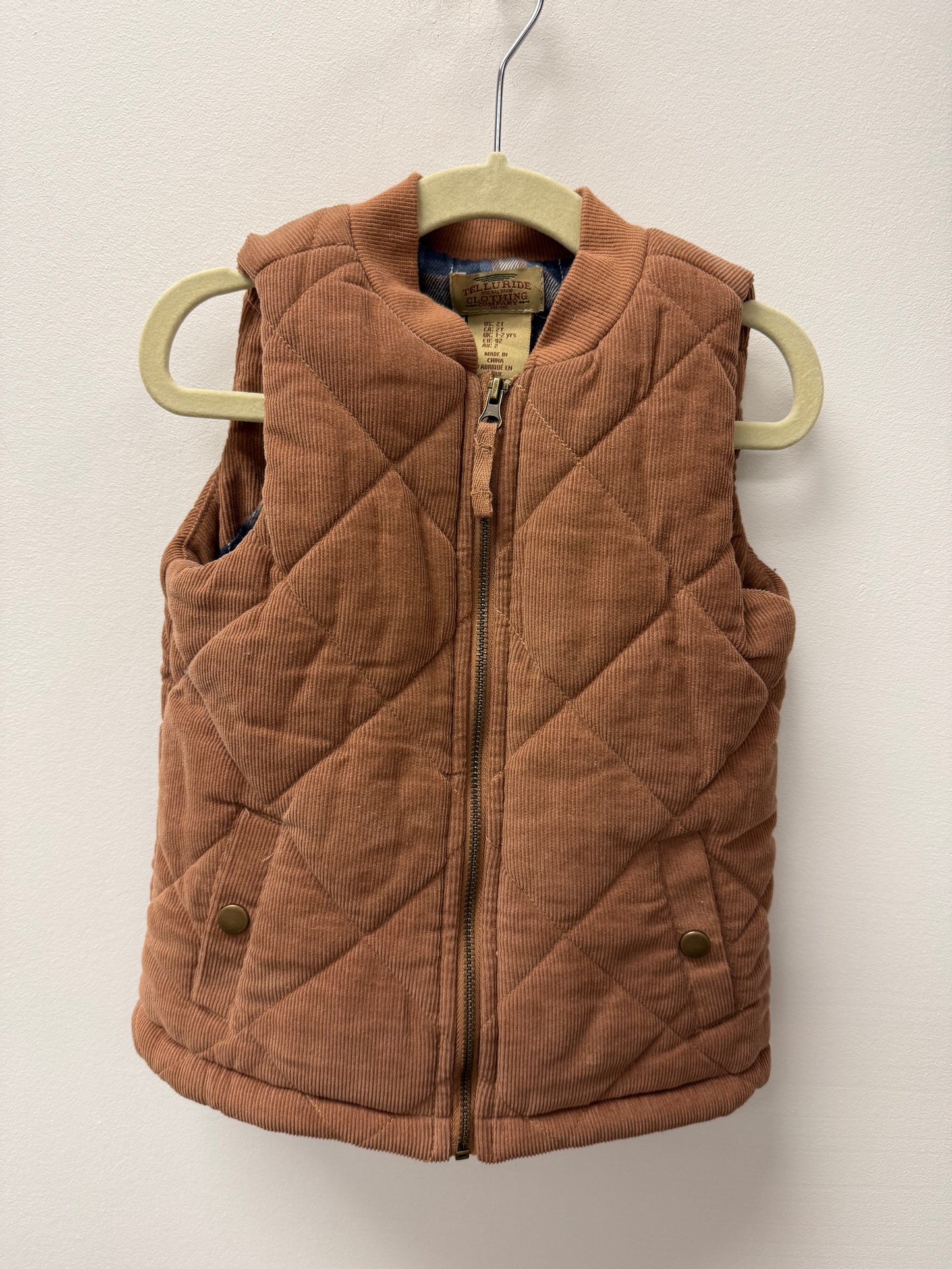 TELLURIDE CLOTHING VEST SIZE 2T