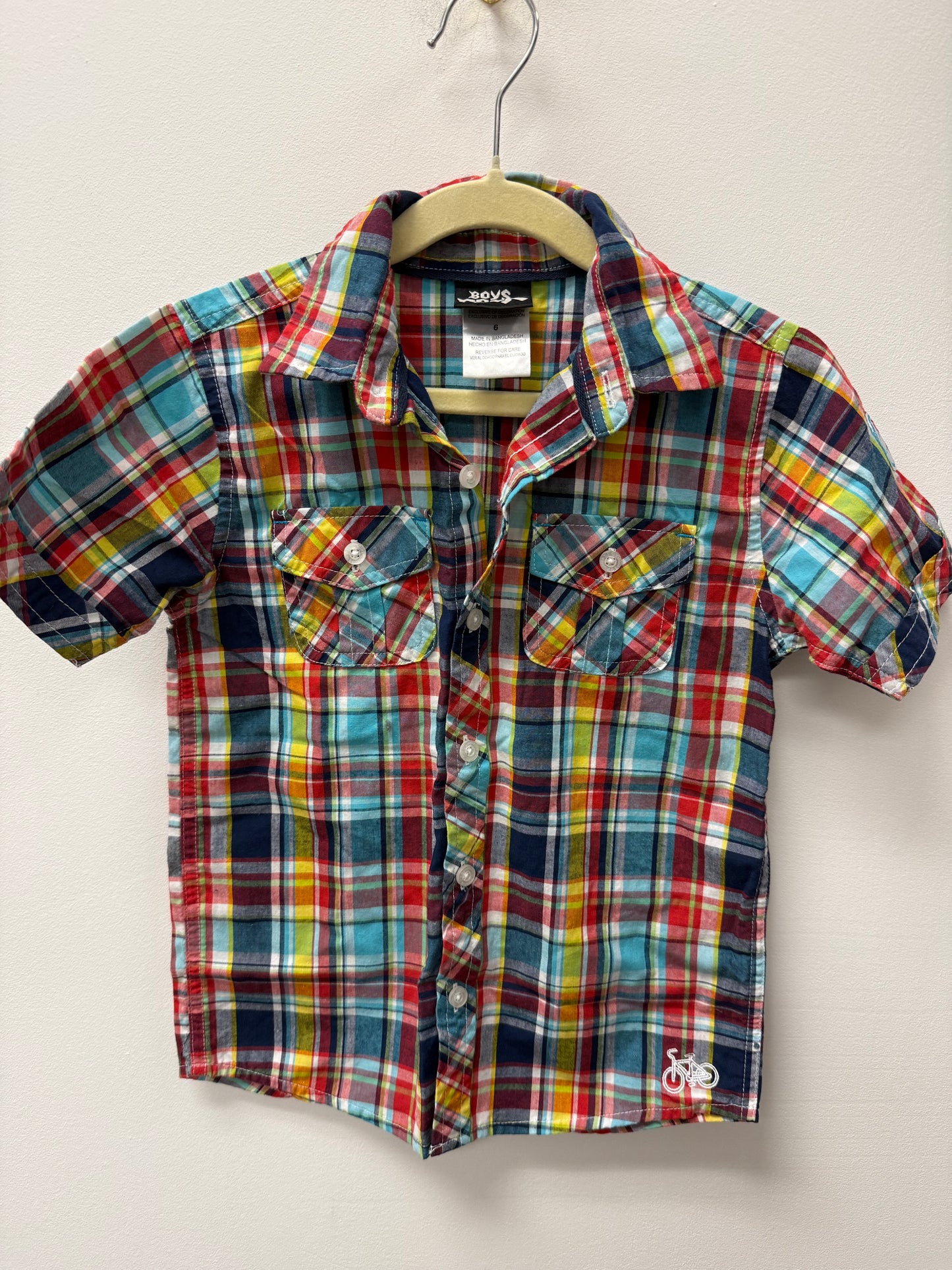 BOYS ROCK PLAID SIZE 6