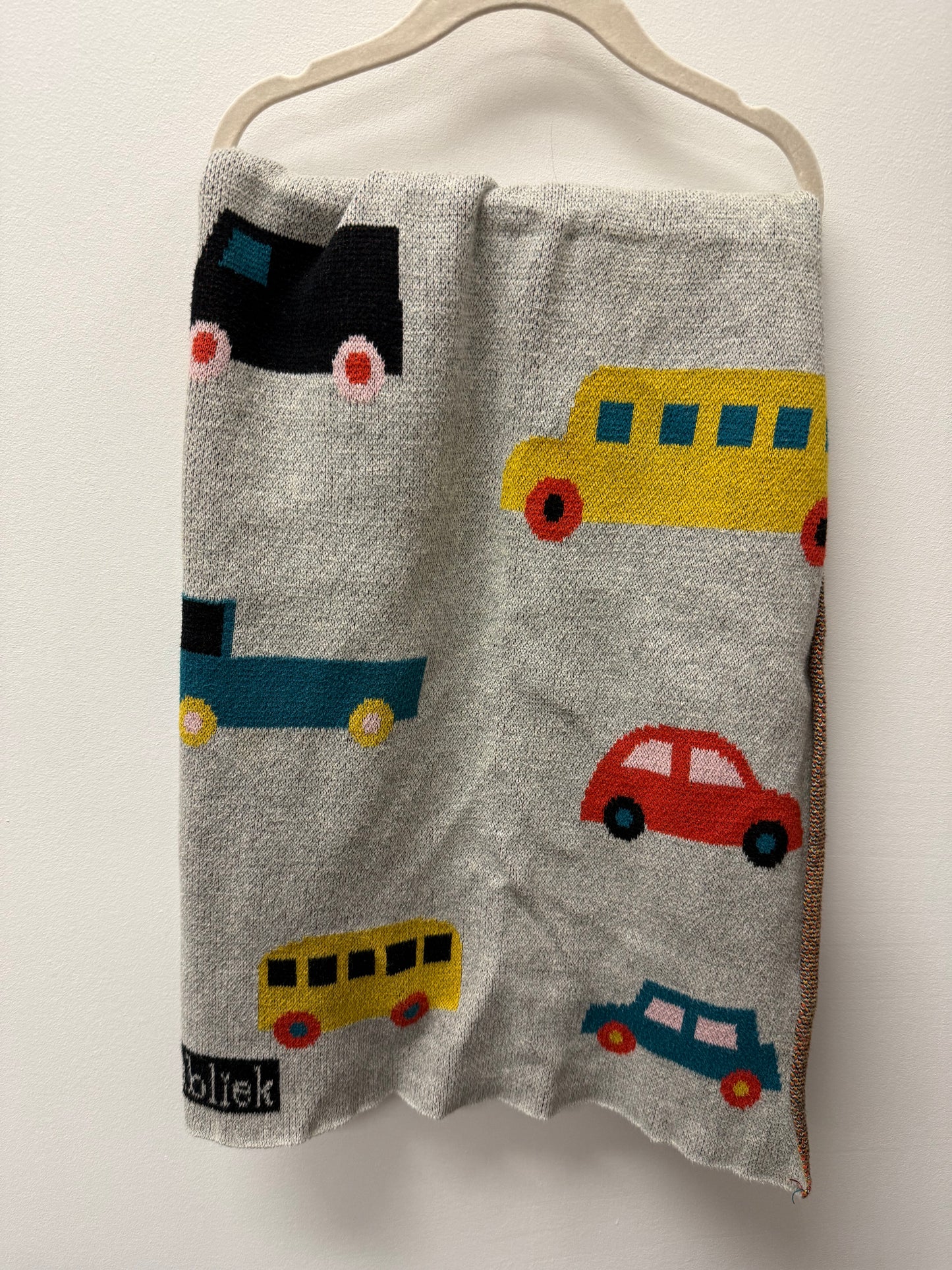 CARS KNITTED BABY BLANKET