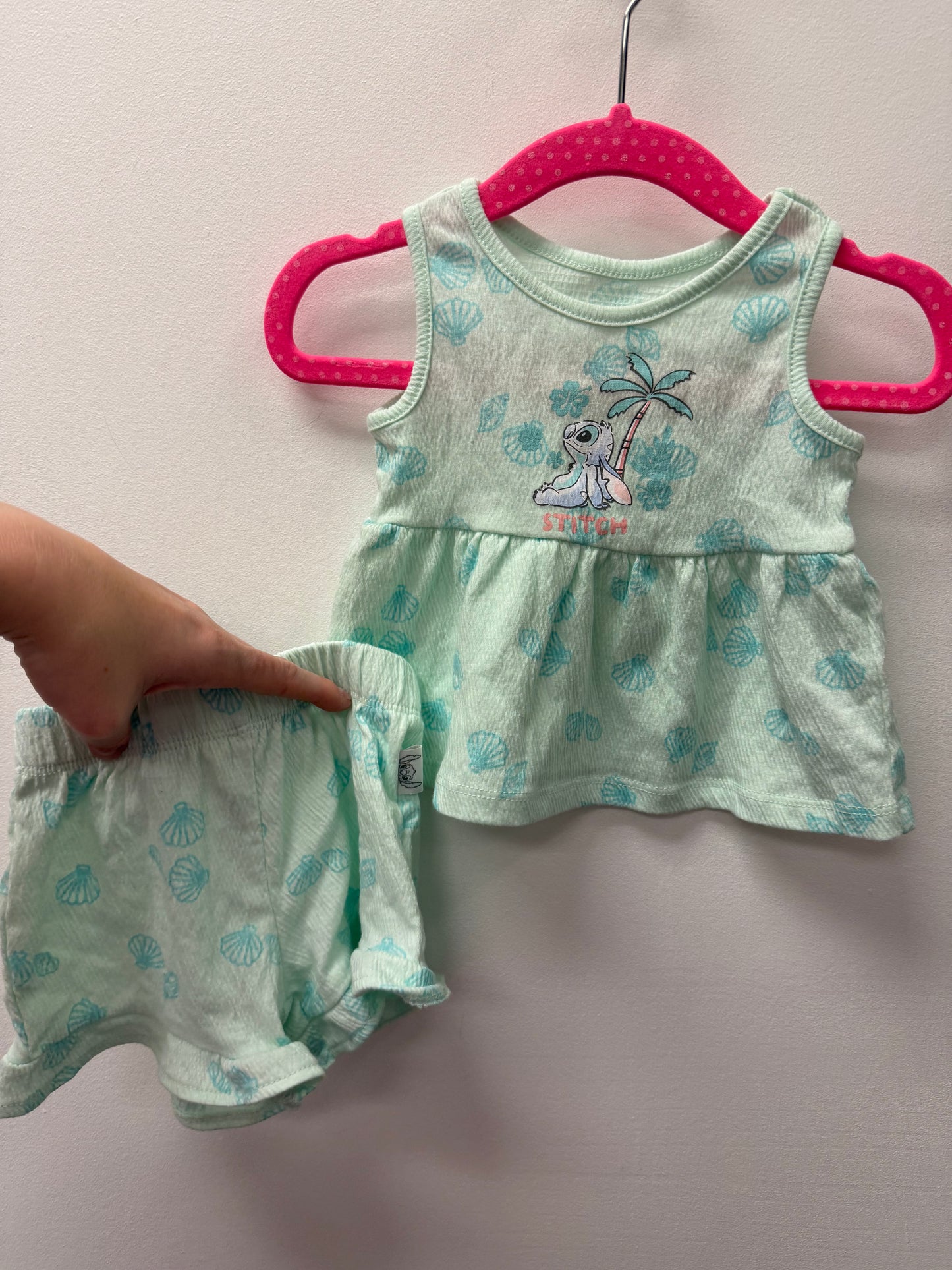 STICH SHORTS OUTFIT SIZE 0-3M