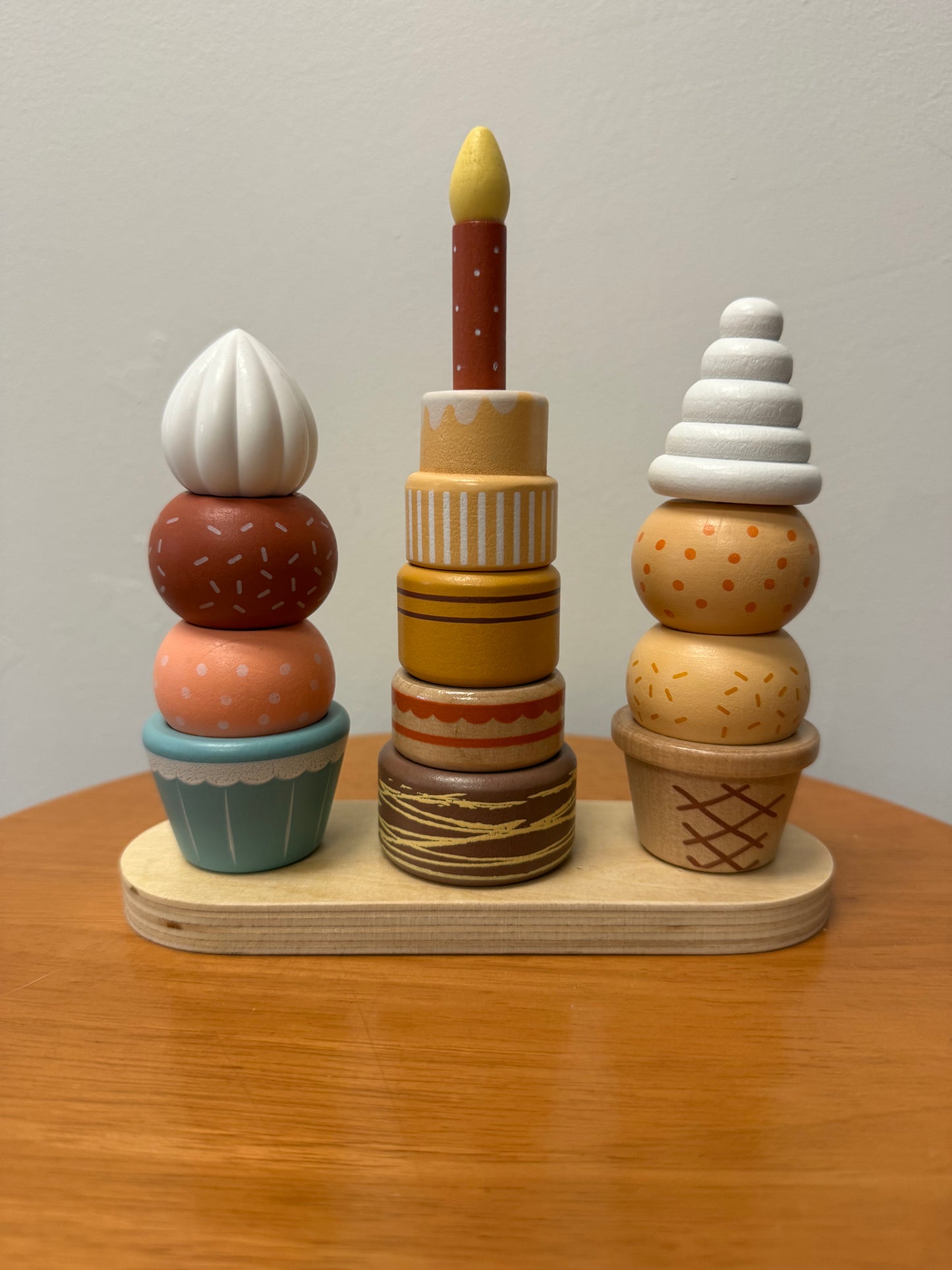 WOODEN FOOD STACKER TOY