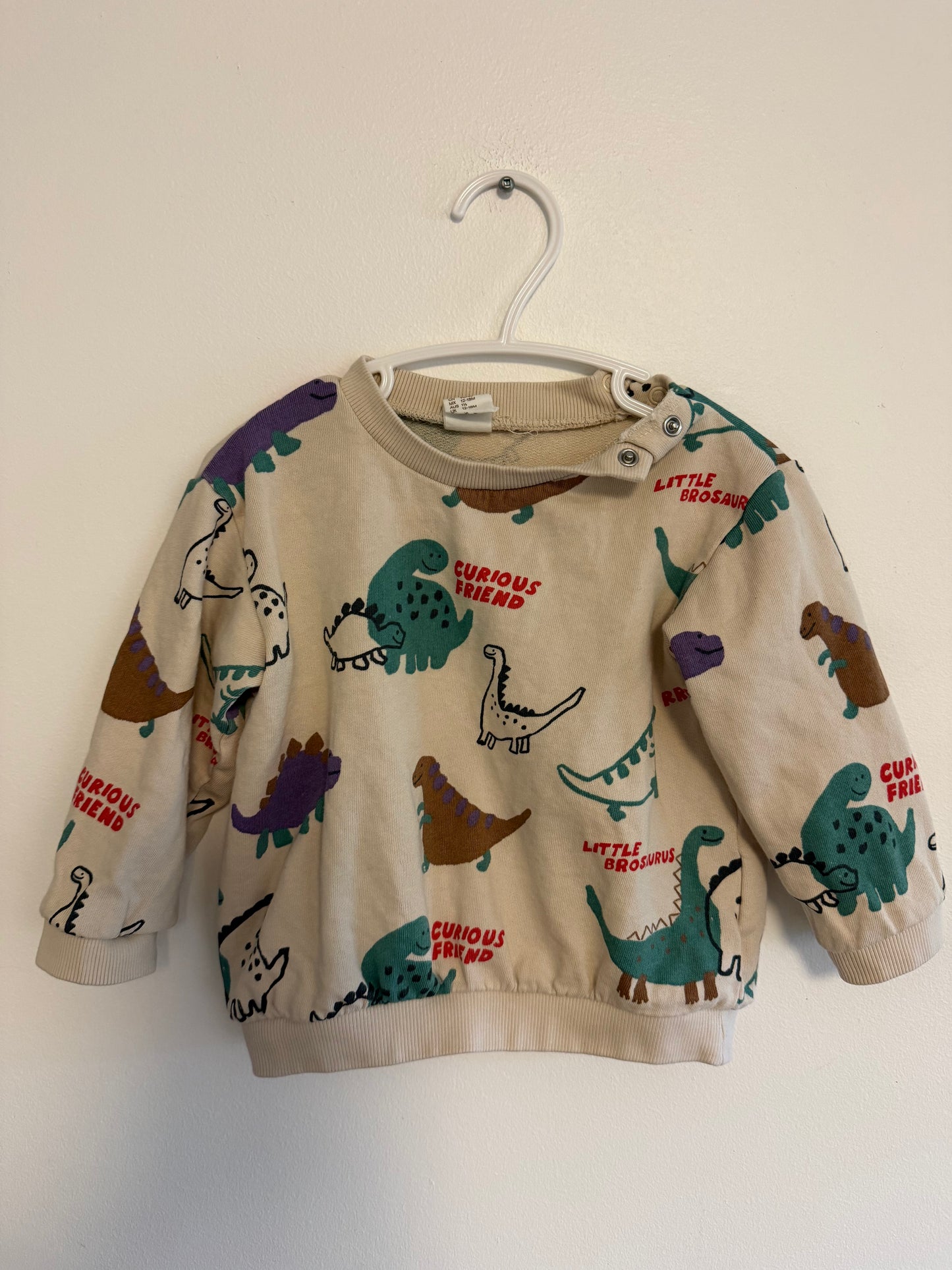 H&M DINO CREW SIZE 18M