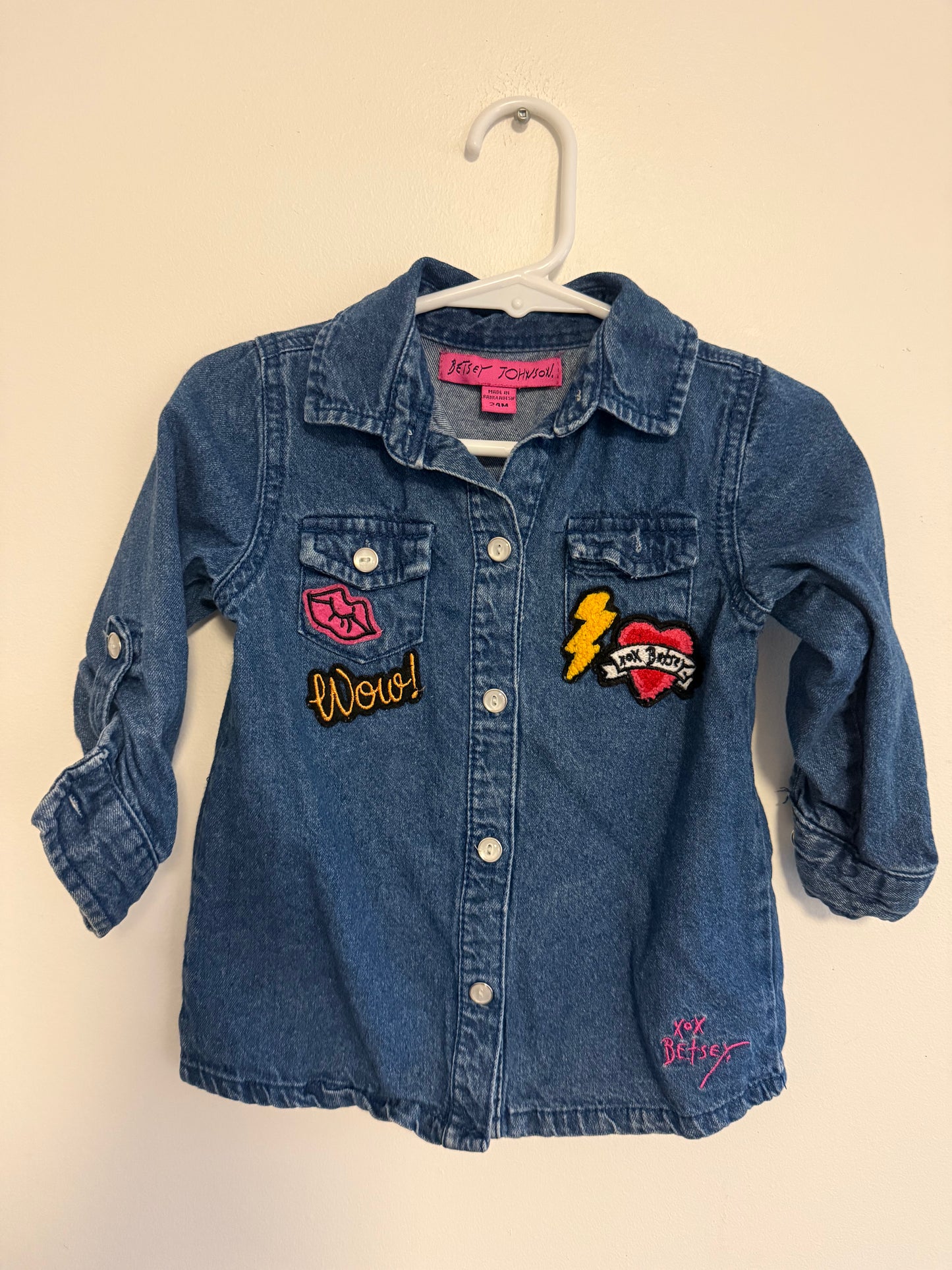 BETSEY JOHNSON DENIM DRESS SIZE 24M