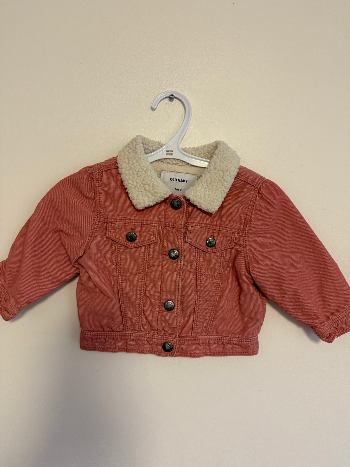 OLD NAVY PINK DENIM JACKET SIZE 12-18M