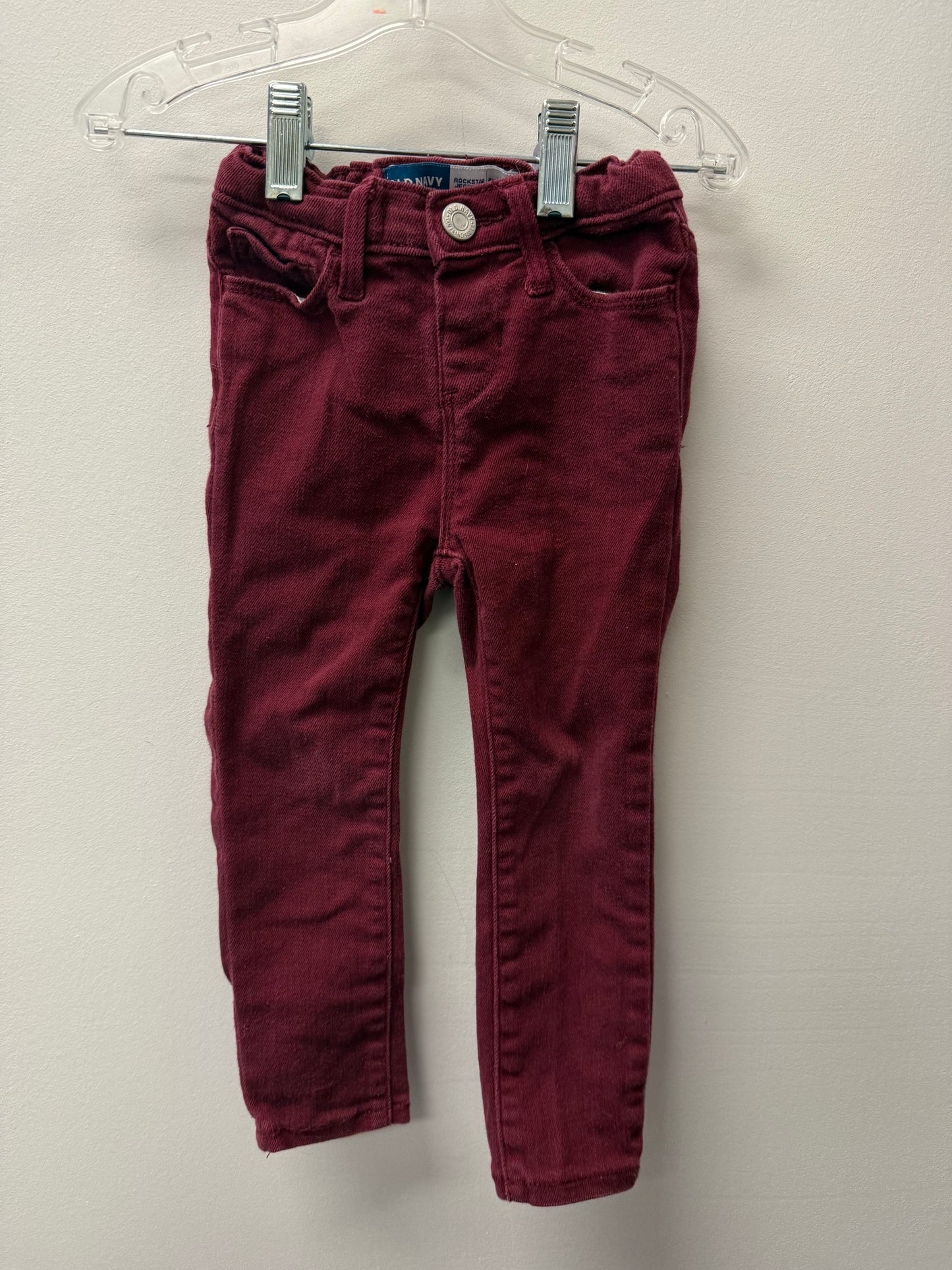 OLD NAVY BURGUNDY JEGGINGS SIZE 3T