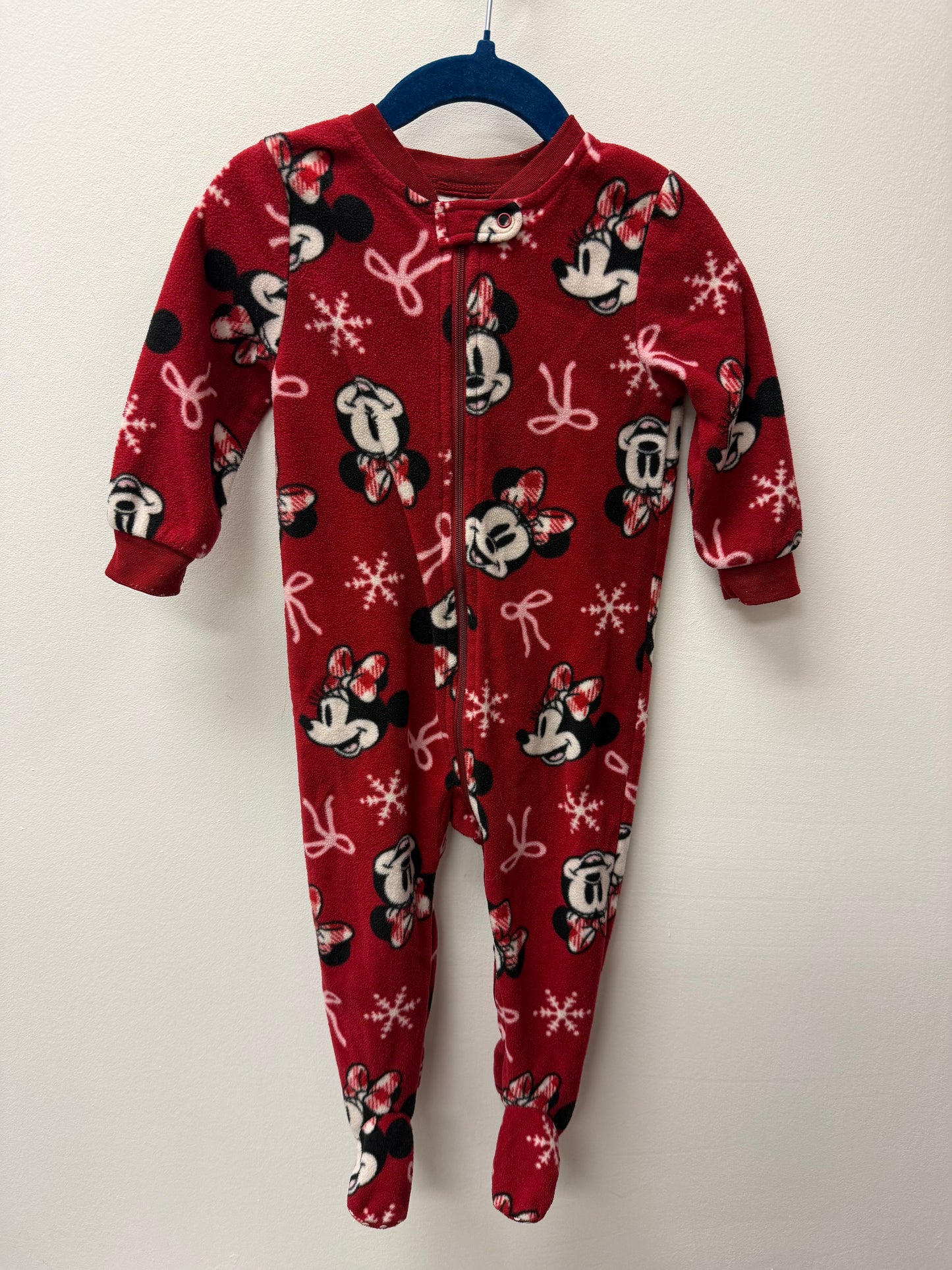 DISNEY FLEECE RED MINNIE SLEEPER SIZE 12-18M