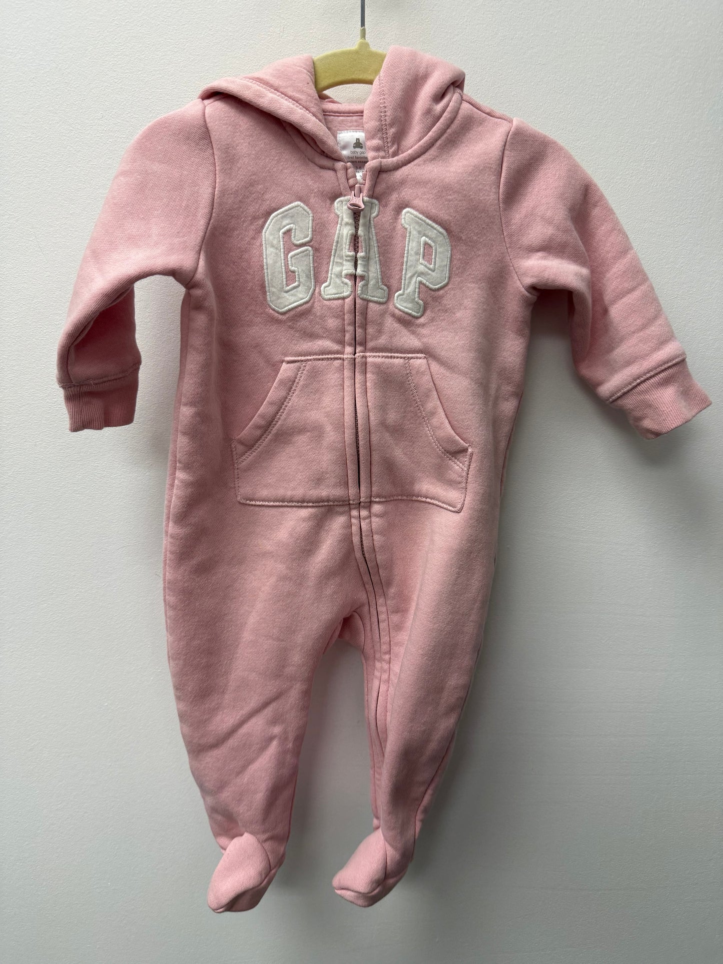 GAP PINK HOODED ONE PIECE SIZE 3-6M