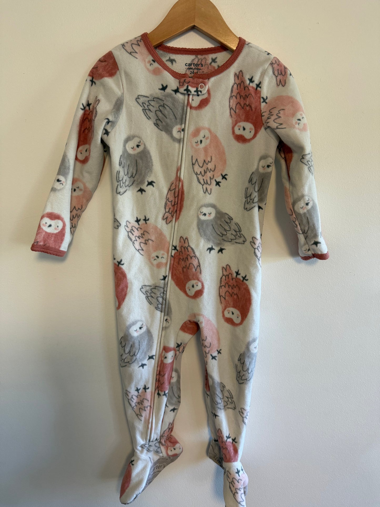 CARTERS FLEECE OWL SLEEPER SIZE 24M