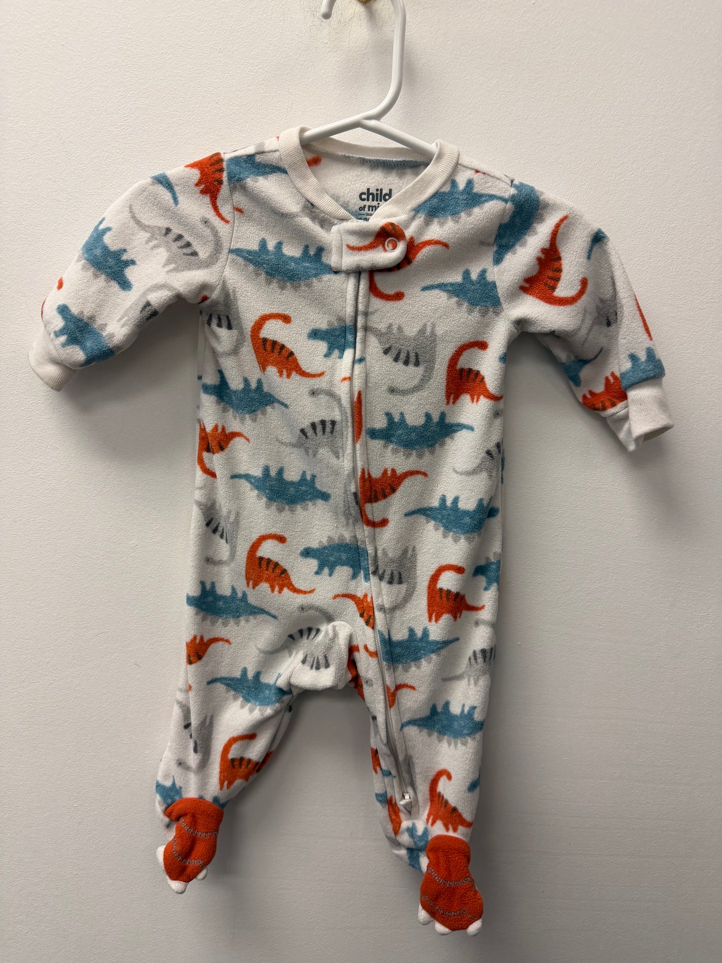 CARTERS FLEECE DINO SLEEPER SIZE 0-3M