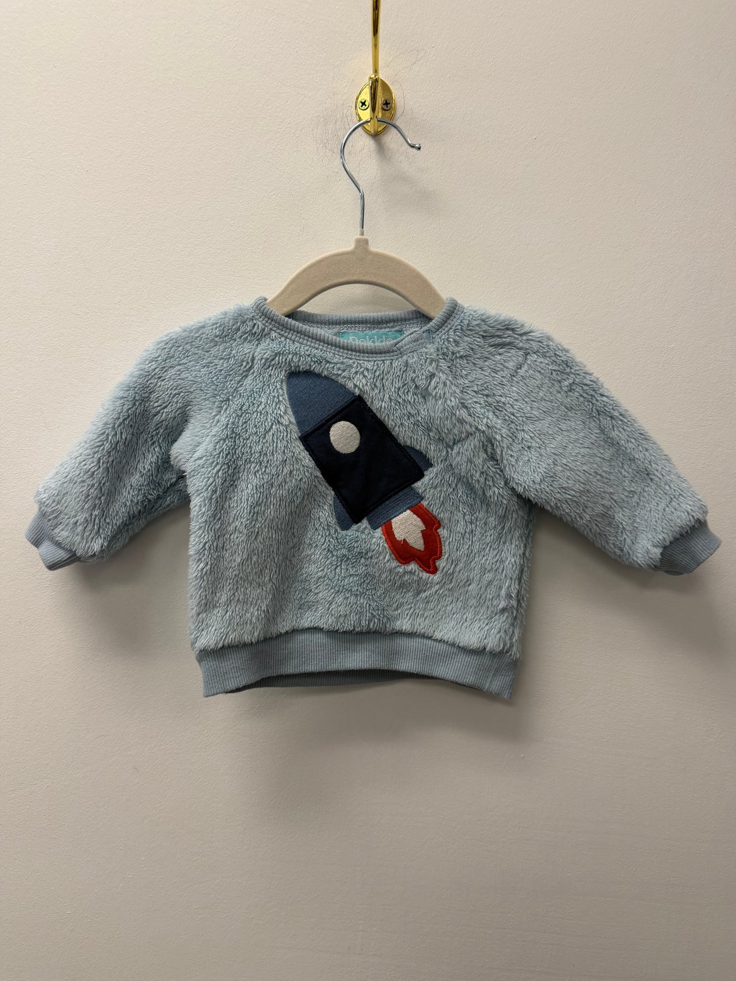 PEKKLE ROCKET SHIP SWEATER SIZE 3M