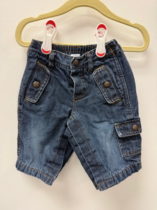VINTAGE BABY GAP AIRPLANE LINED JEANS SIZE 3-6M
