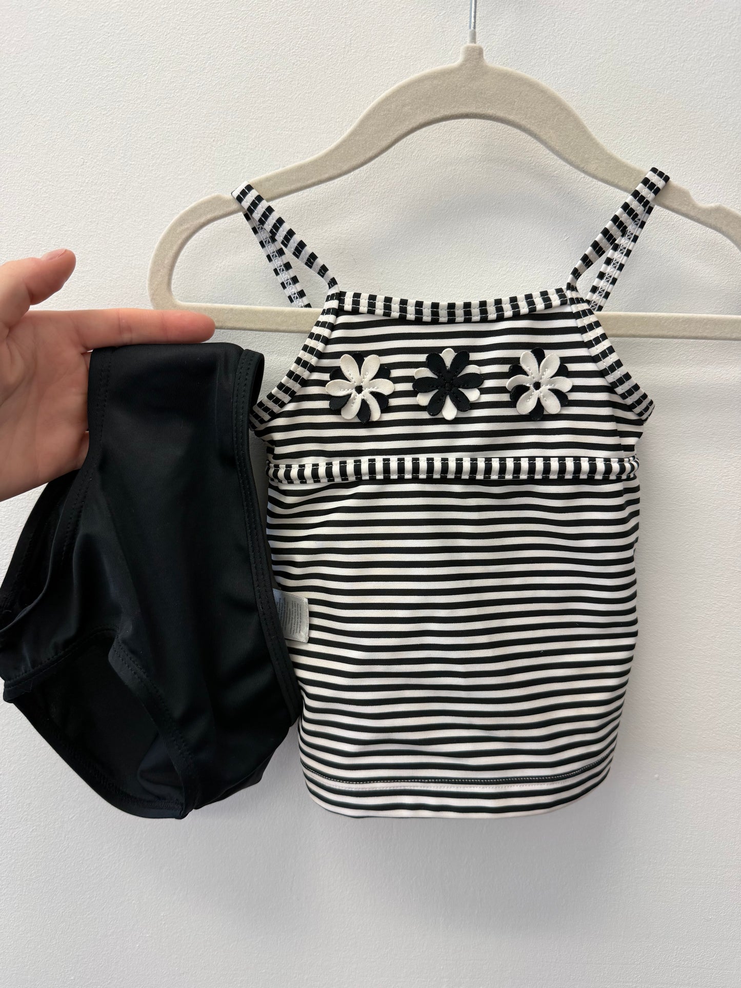 CARTERS BLACK & WHITE BATHING SUIT SIZE 18M