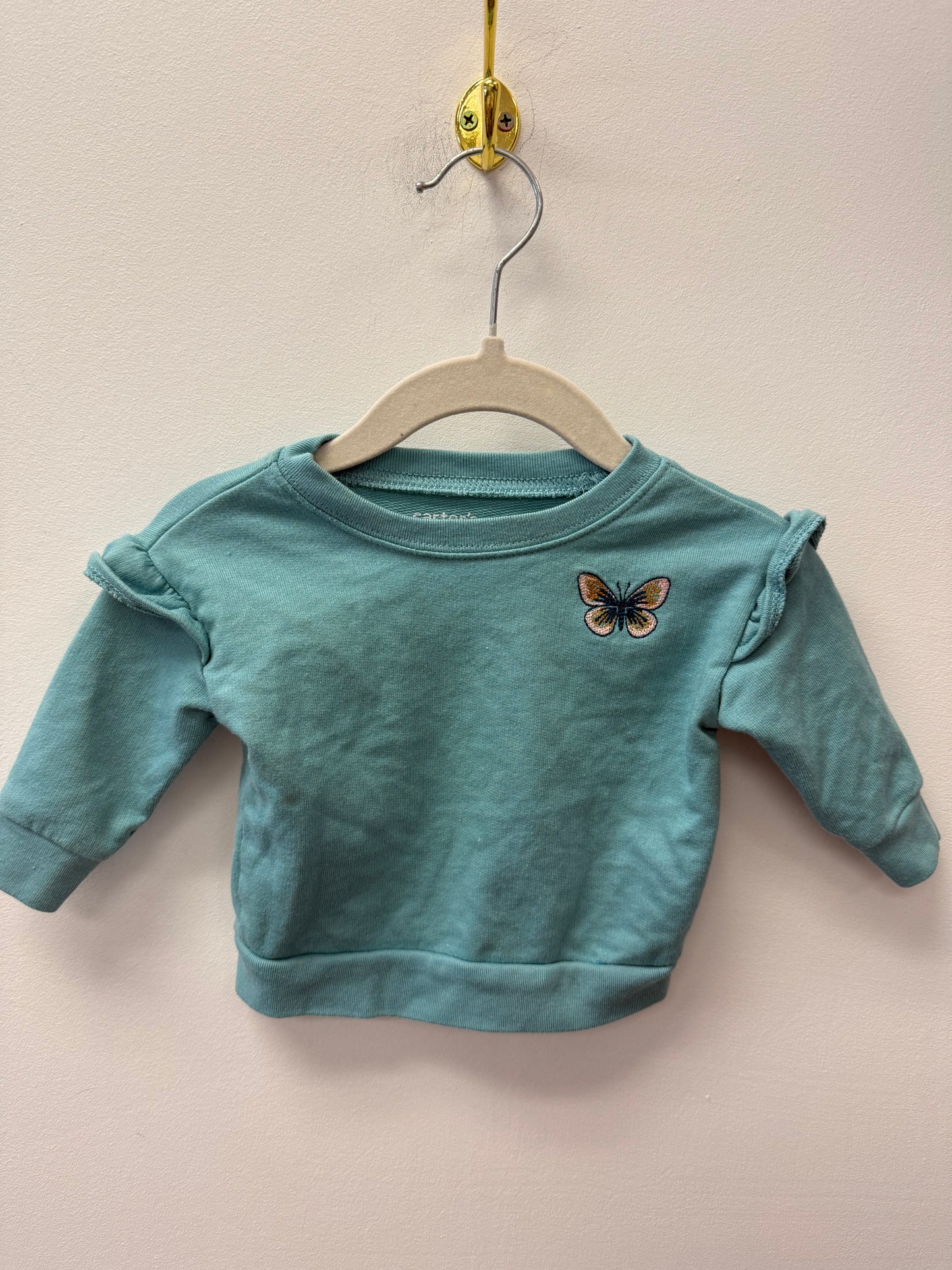 CARTERS BUTTERFLY CREW SIZE 0-3M