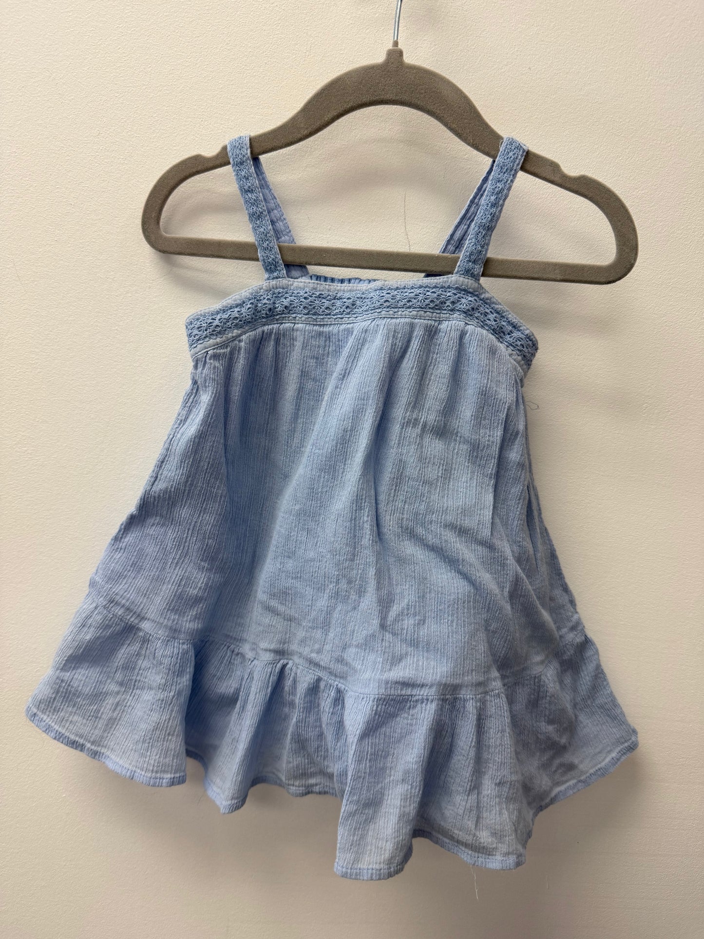 OLD NAVY BLUE LINEN DRESS SIZE 6-12M