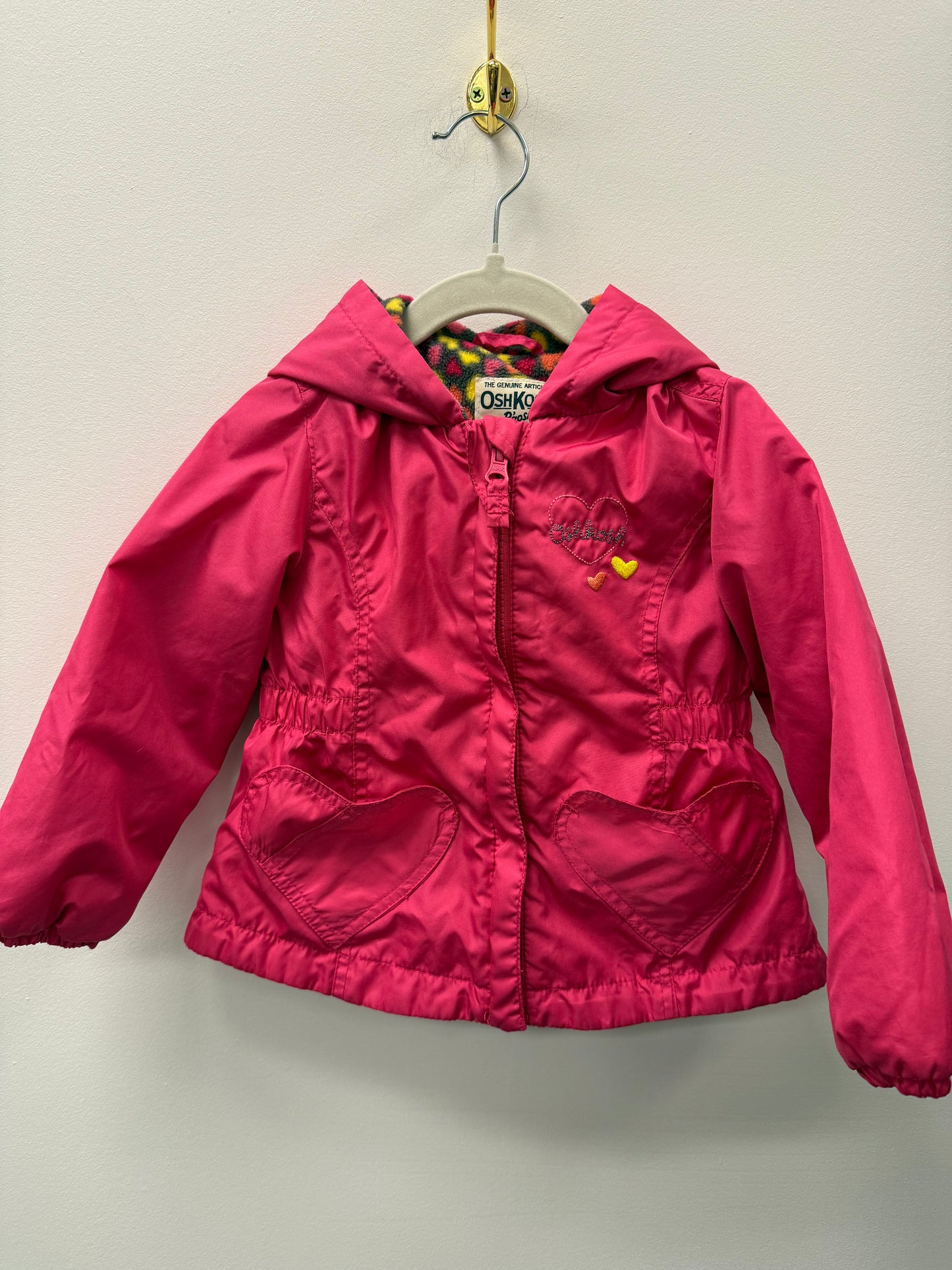 OSHKOSH PINK FLEECE LINED JACKET SIZE 2T