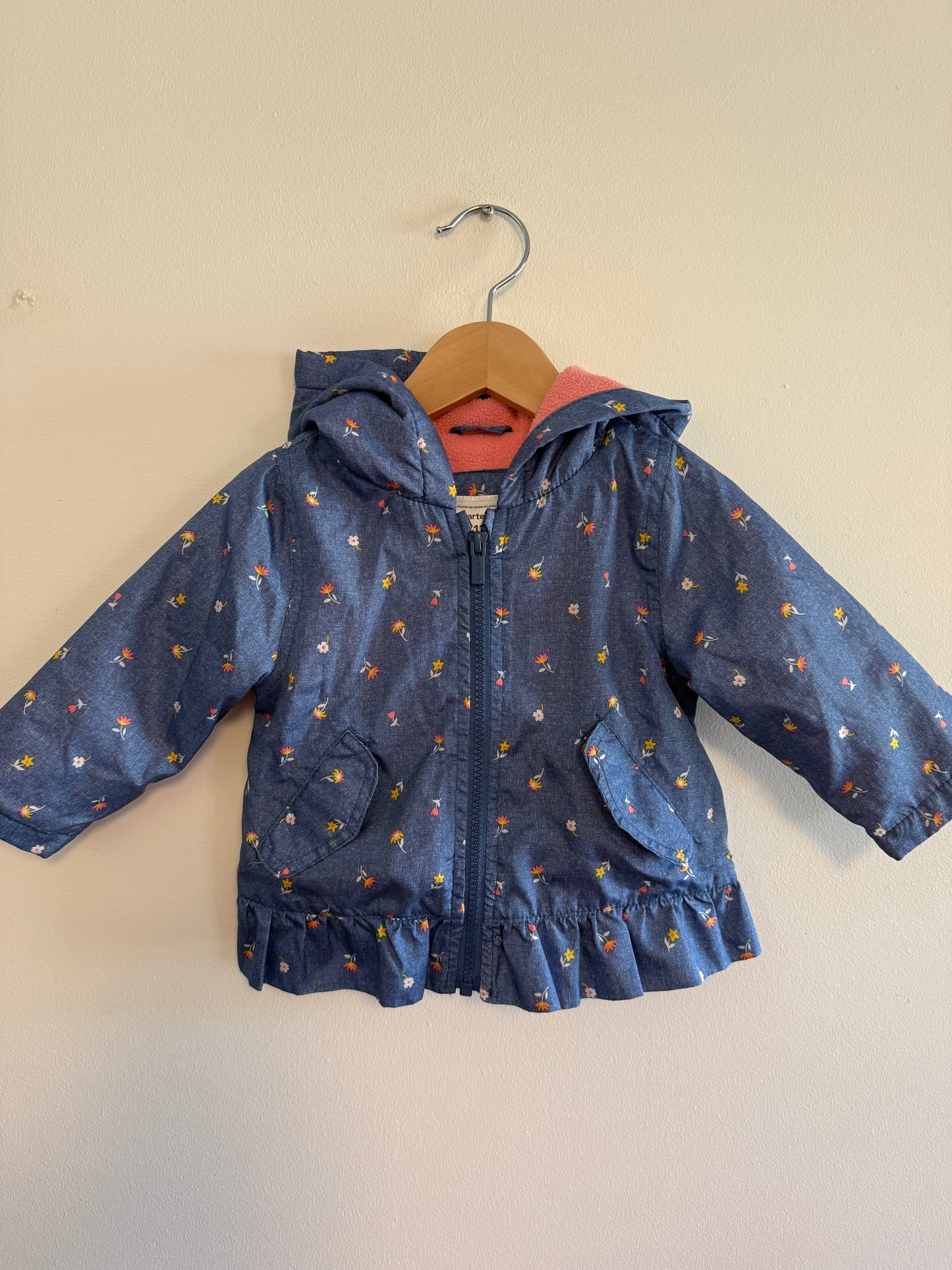 CARTERS FLEECE LINED COAT SIZE 12M