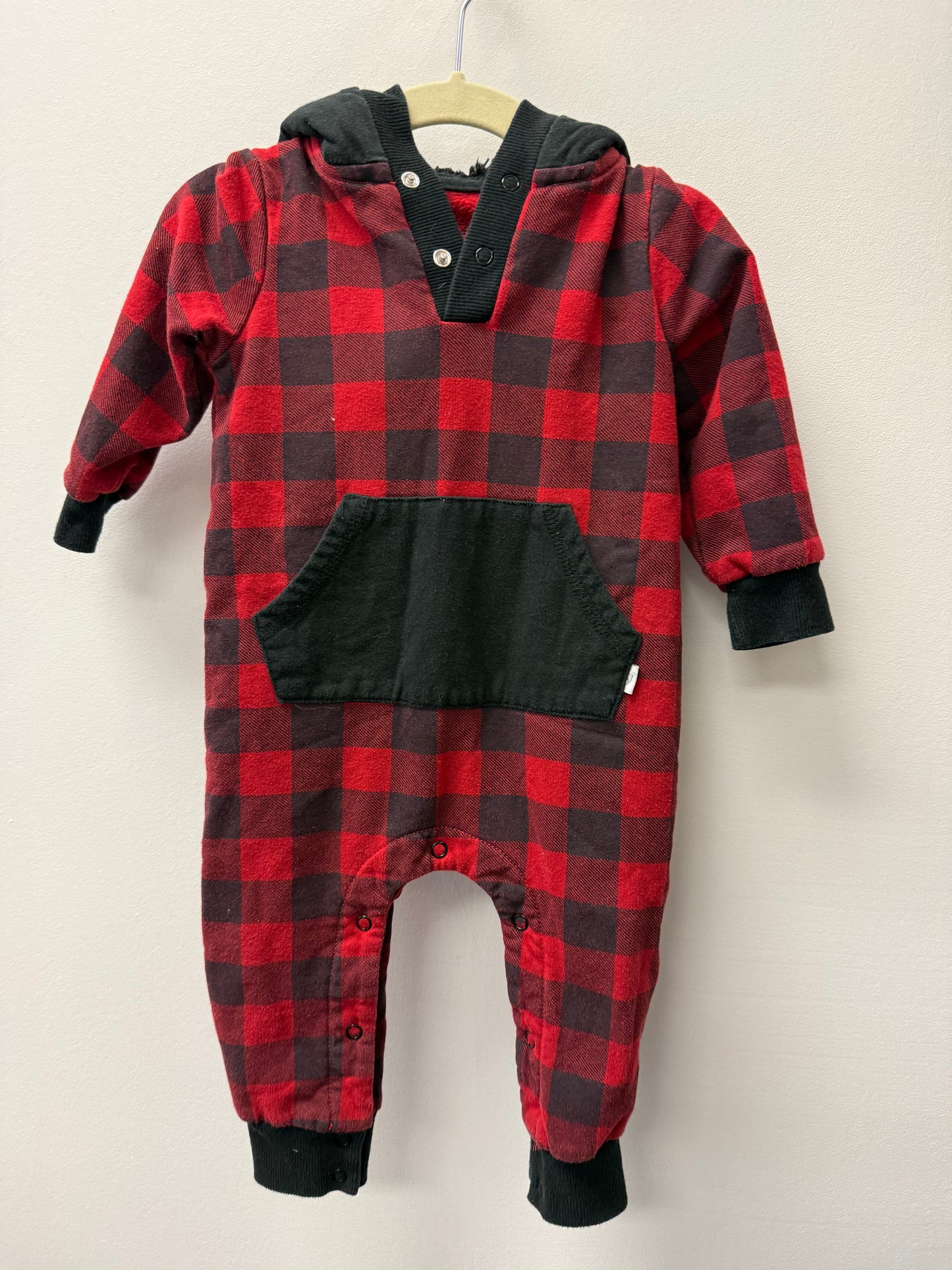 MINI HEROS HOODED PLAID ONE PIECE SIZE 9M