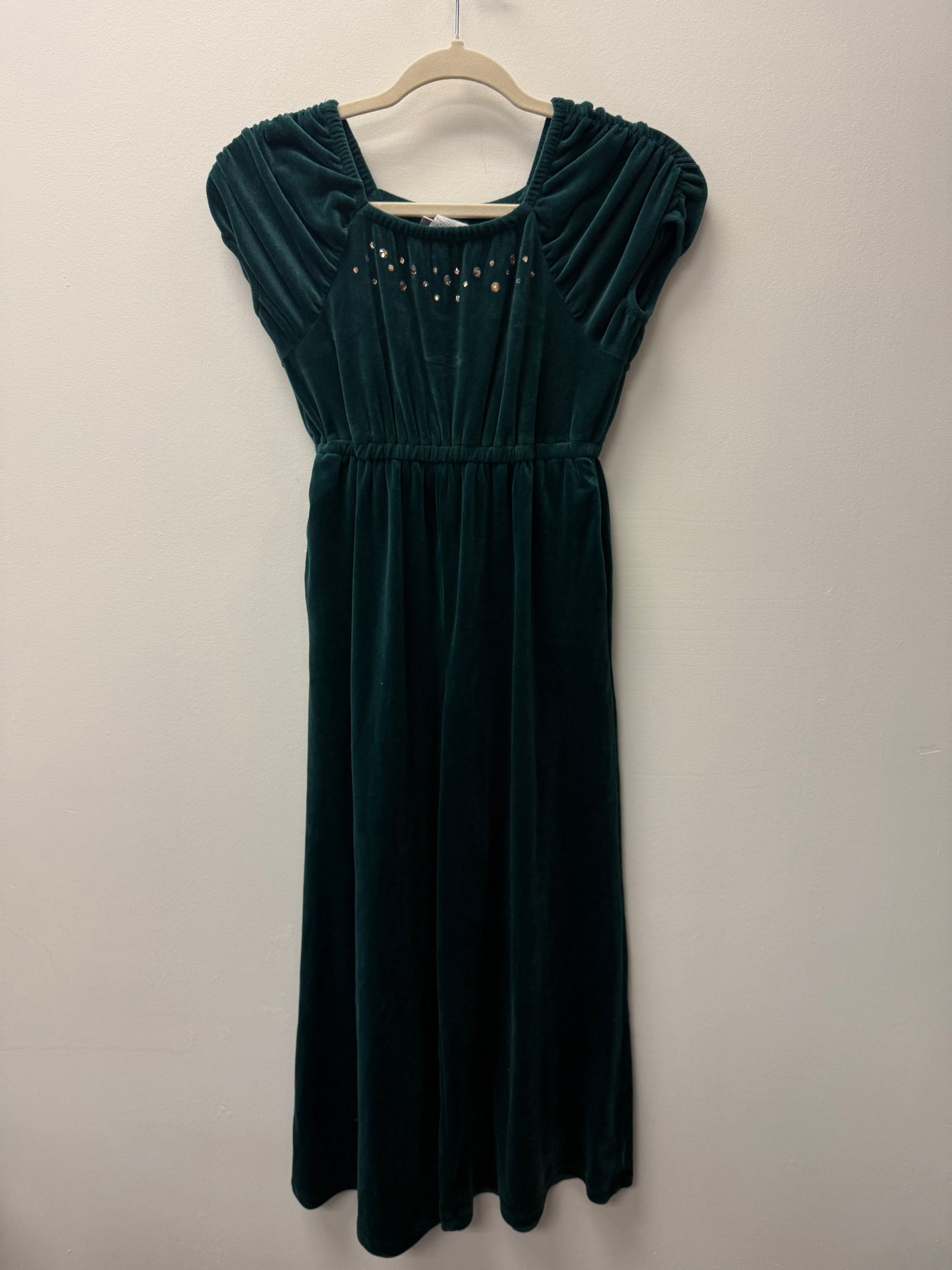TAHARI GREEN VELVET JUMPSUIT SIZE 10