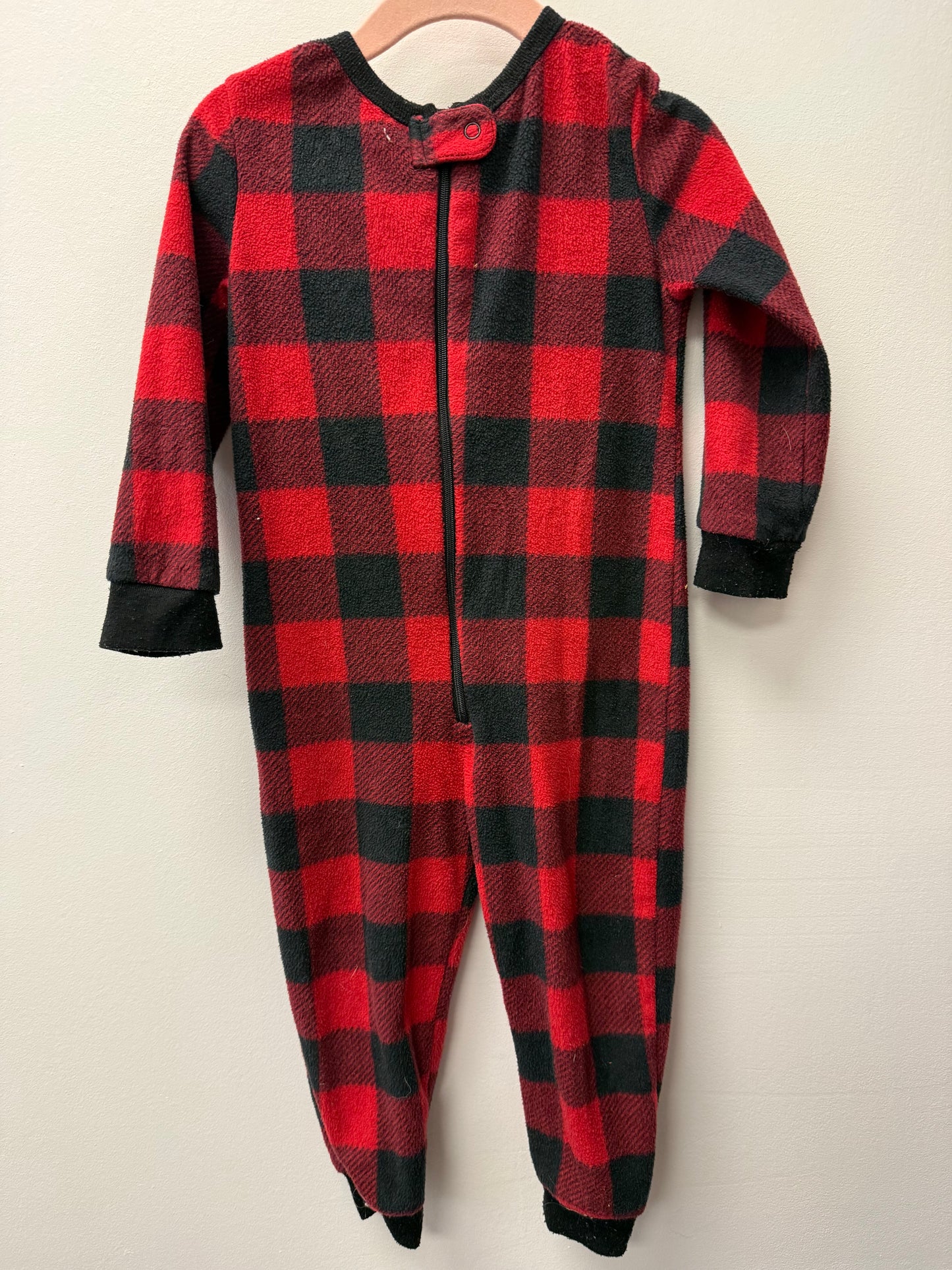 JOE FRESH FLEECE PLAID SLEEPER SIZE 2T