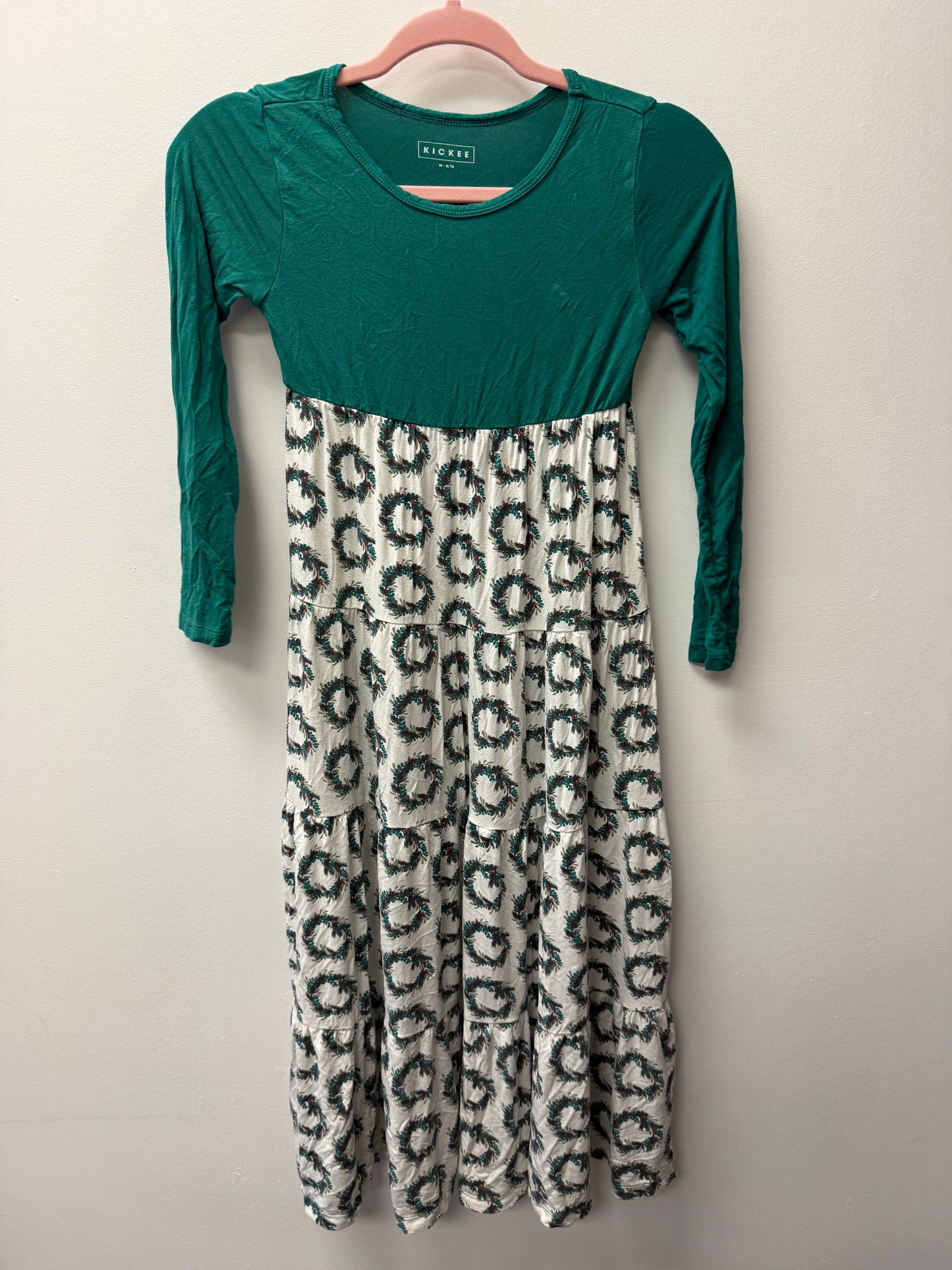 KICKEE PANTS WREATH BAMBOO DRESS SIZE 8/10