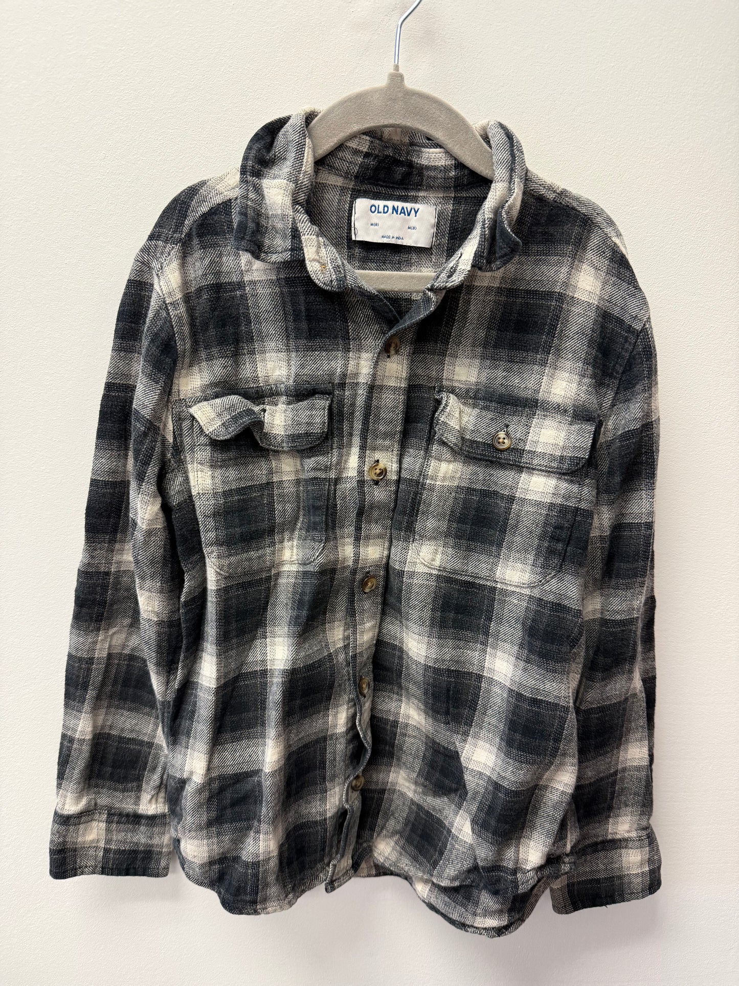 OLD NAVY BLACK PLAID SIZE 8