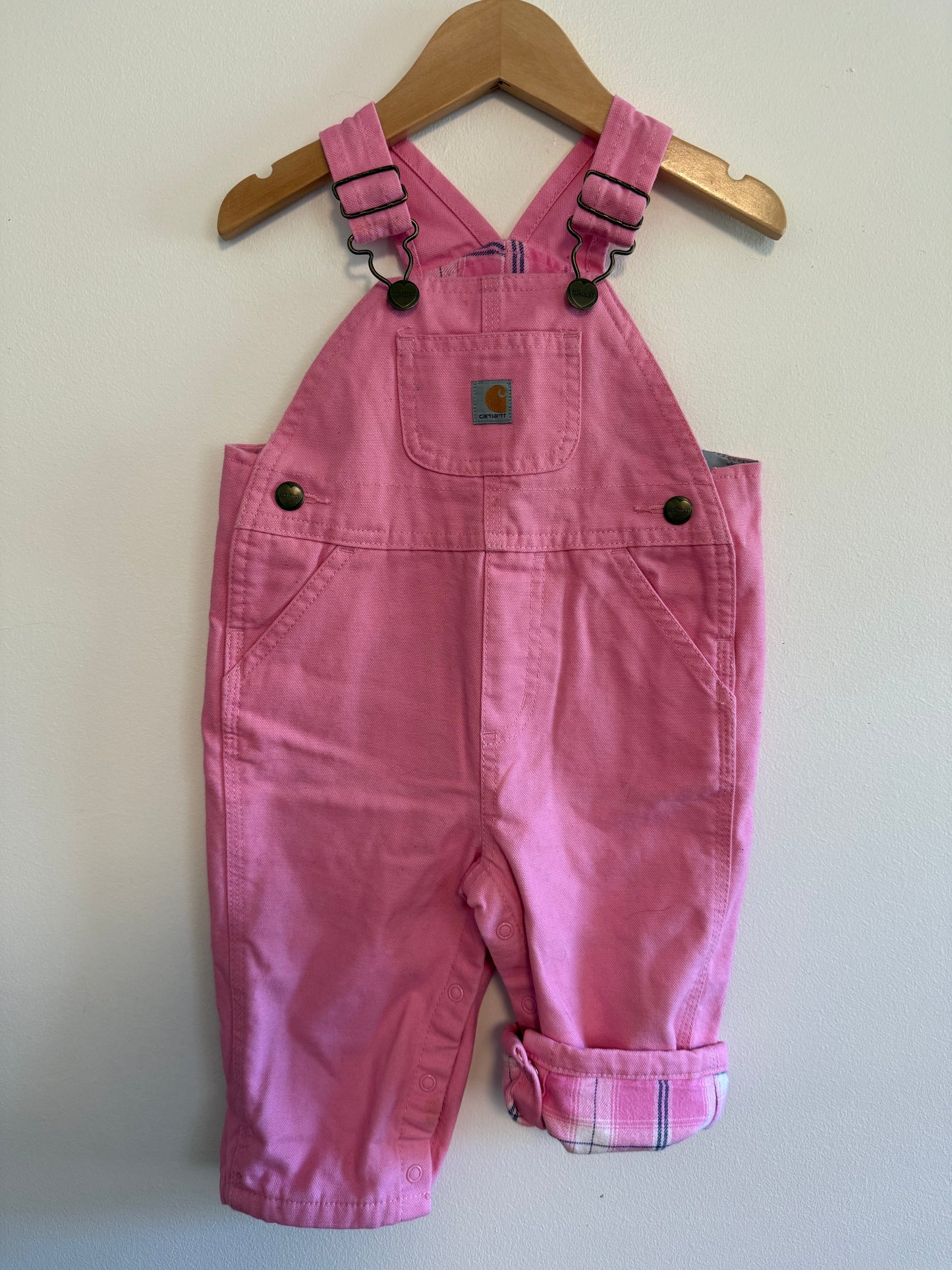 CARHARTT PINK LINED OVERALLS SIZE 9M