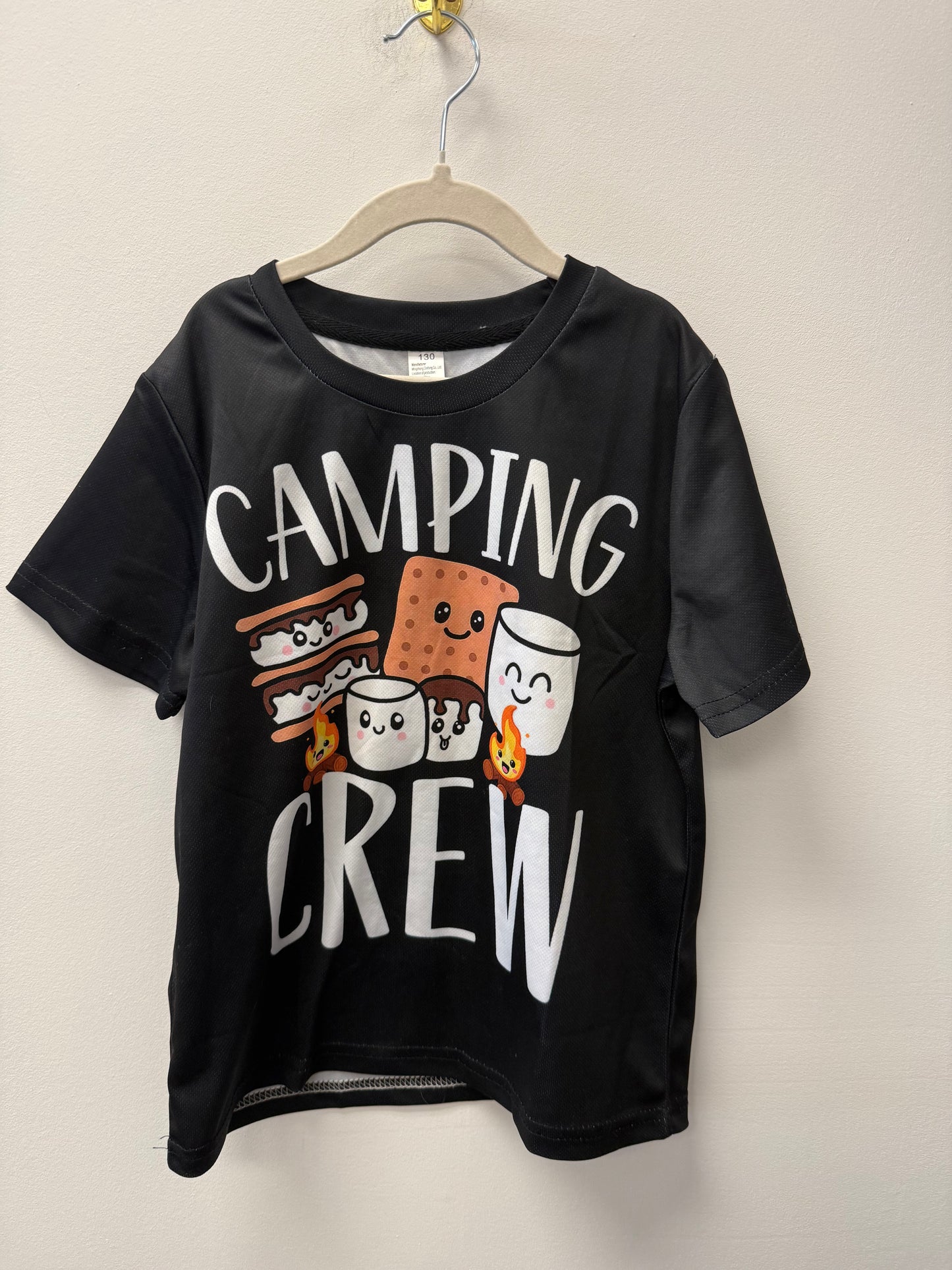 UNKNOWN BRAND CAMPING CREW SHIRT SIZE 7-8