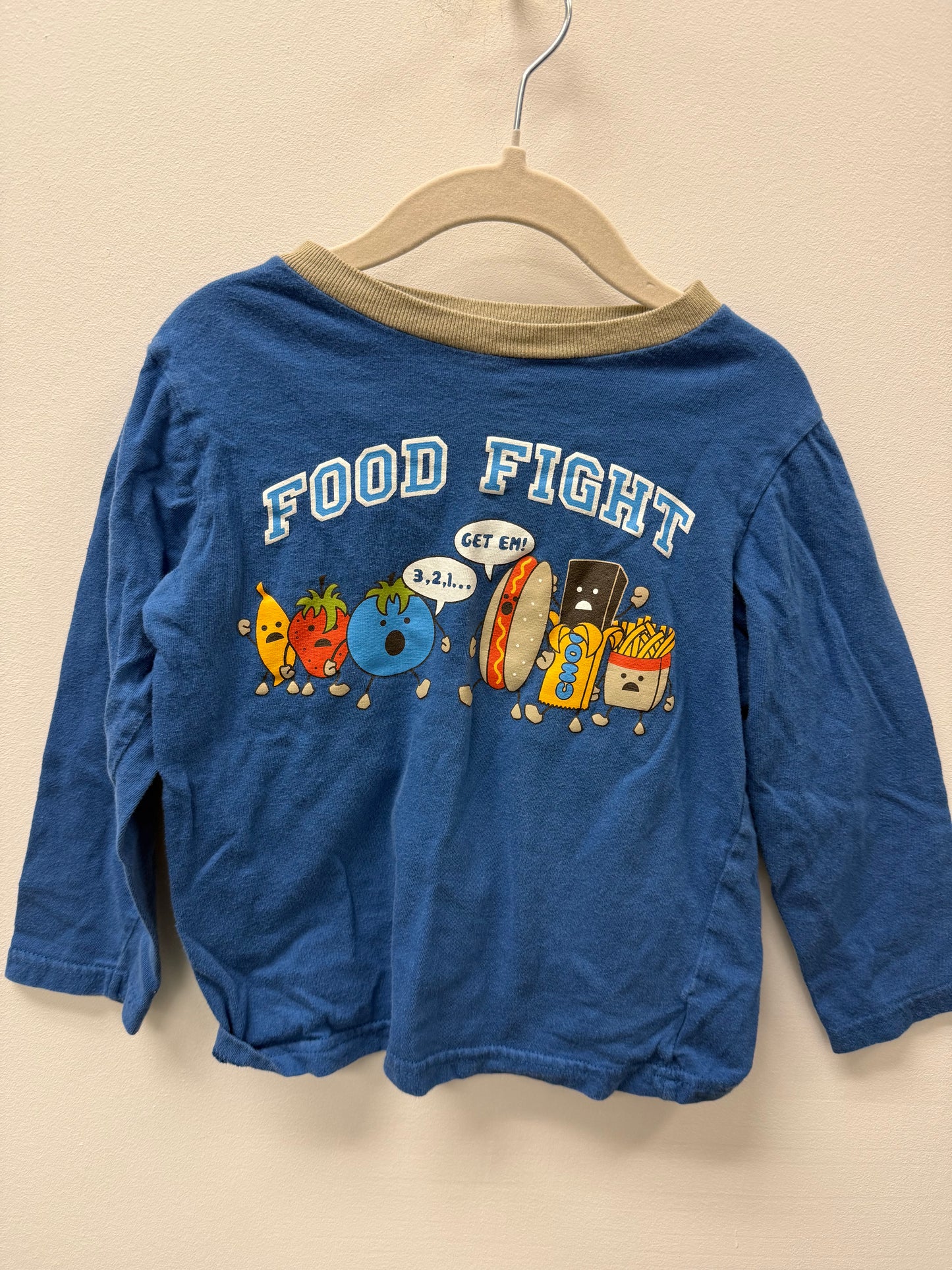 PLEASE MUM FOOD FIGHT SHIRT SIZE 4T