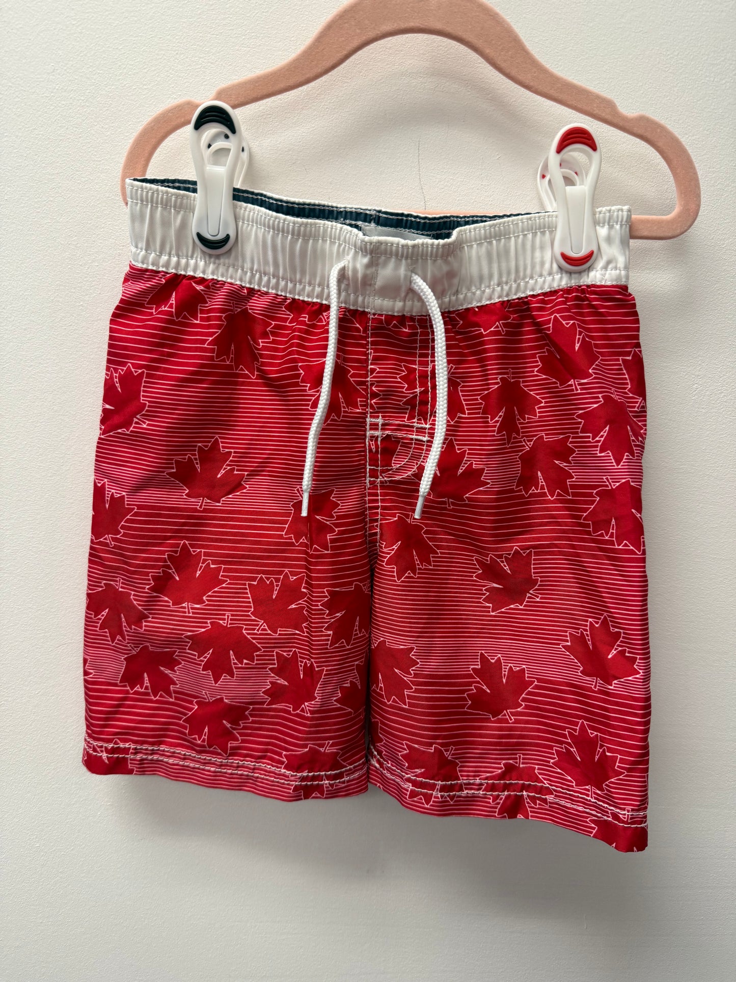 OLD NAVY CANADA LEAF SWIM SHORTS SIZE 3T