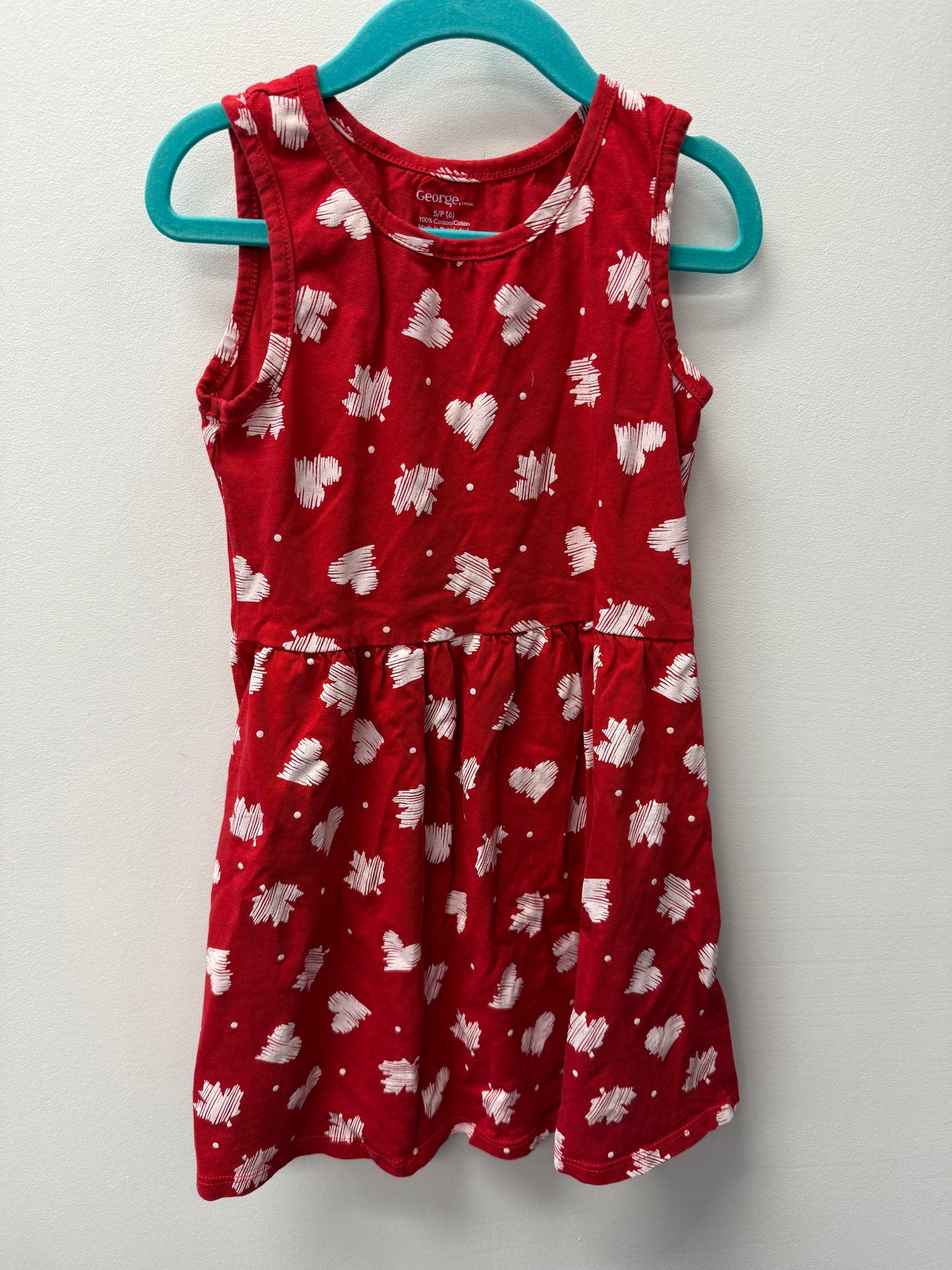 GEORGE CANADA LEAF DRESS SIZE 6