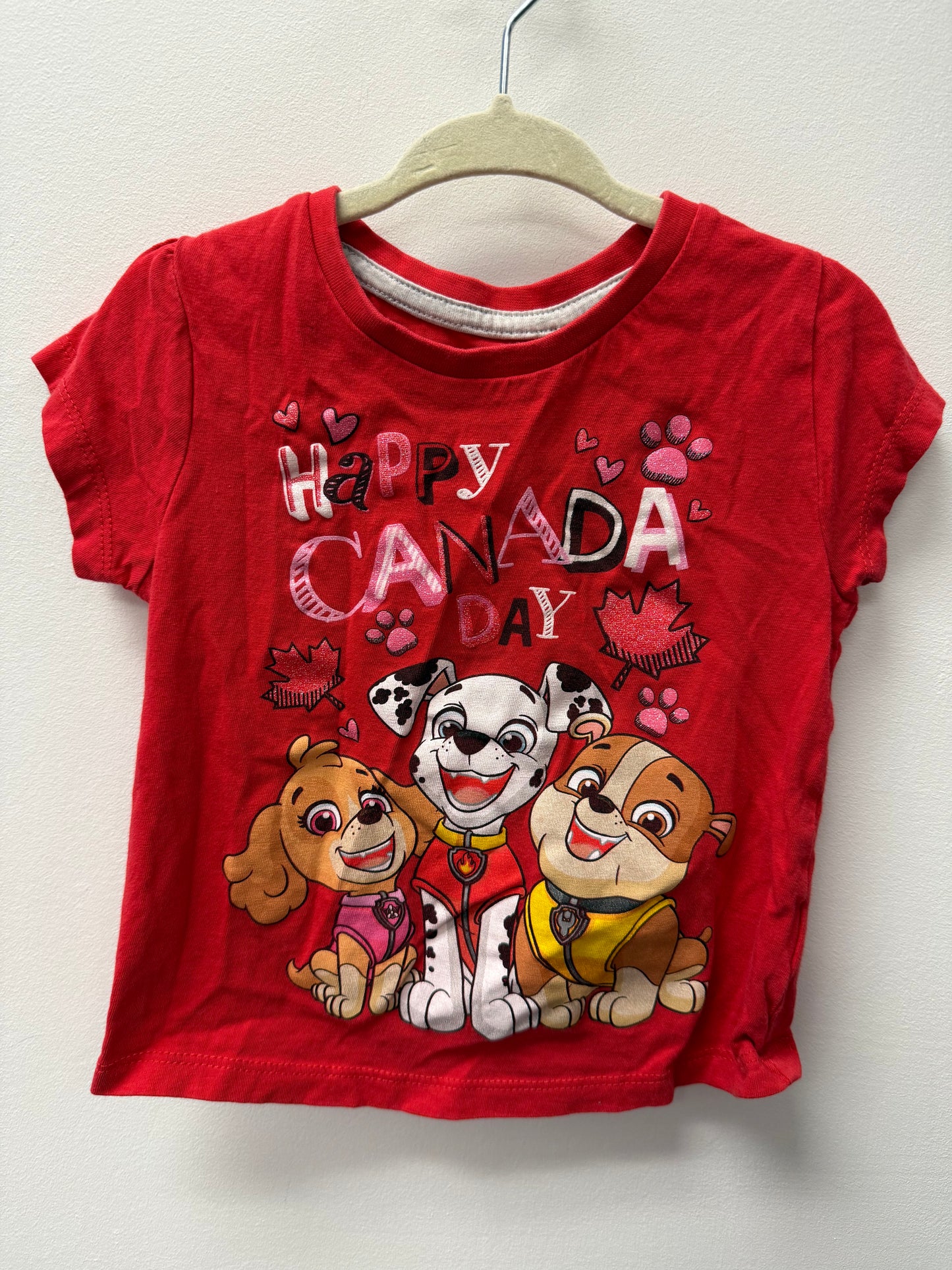 PAW PATROL CANADA DAY SHIRT SIZE 3T