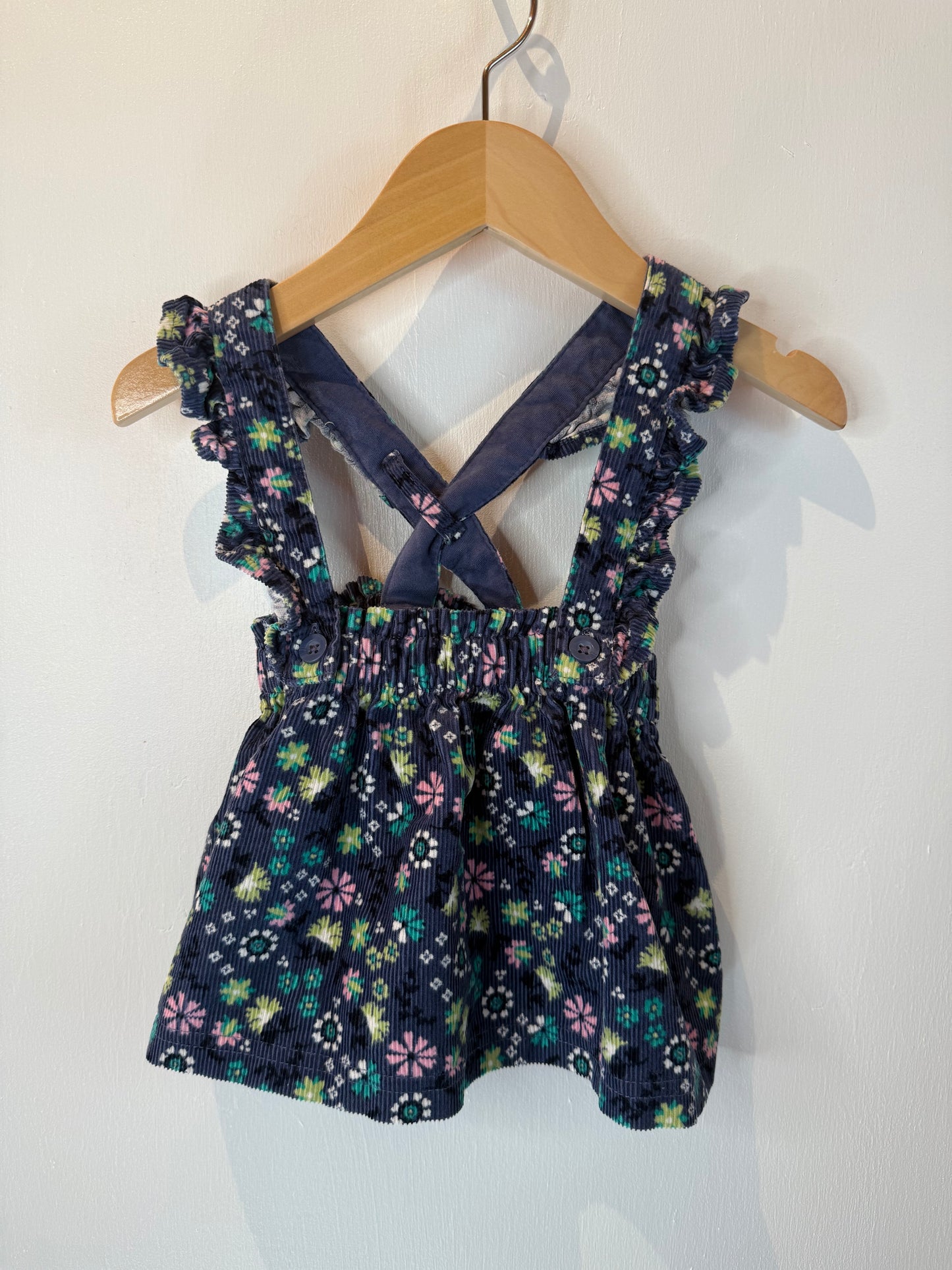 CARTERS BLUE FLORAL SKIRTALL 6M